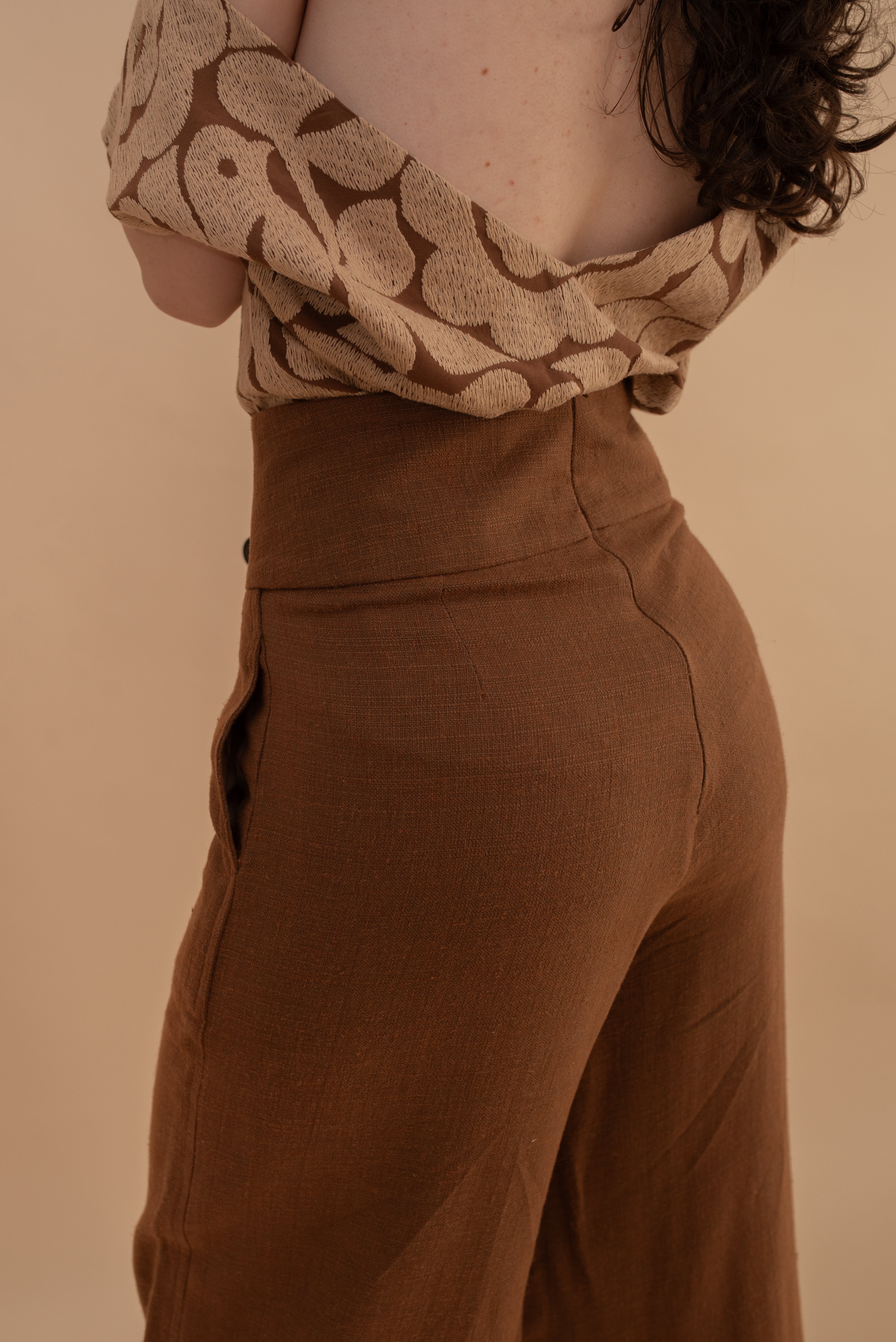 Pantalón Fluido Terracota