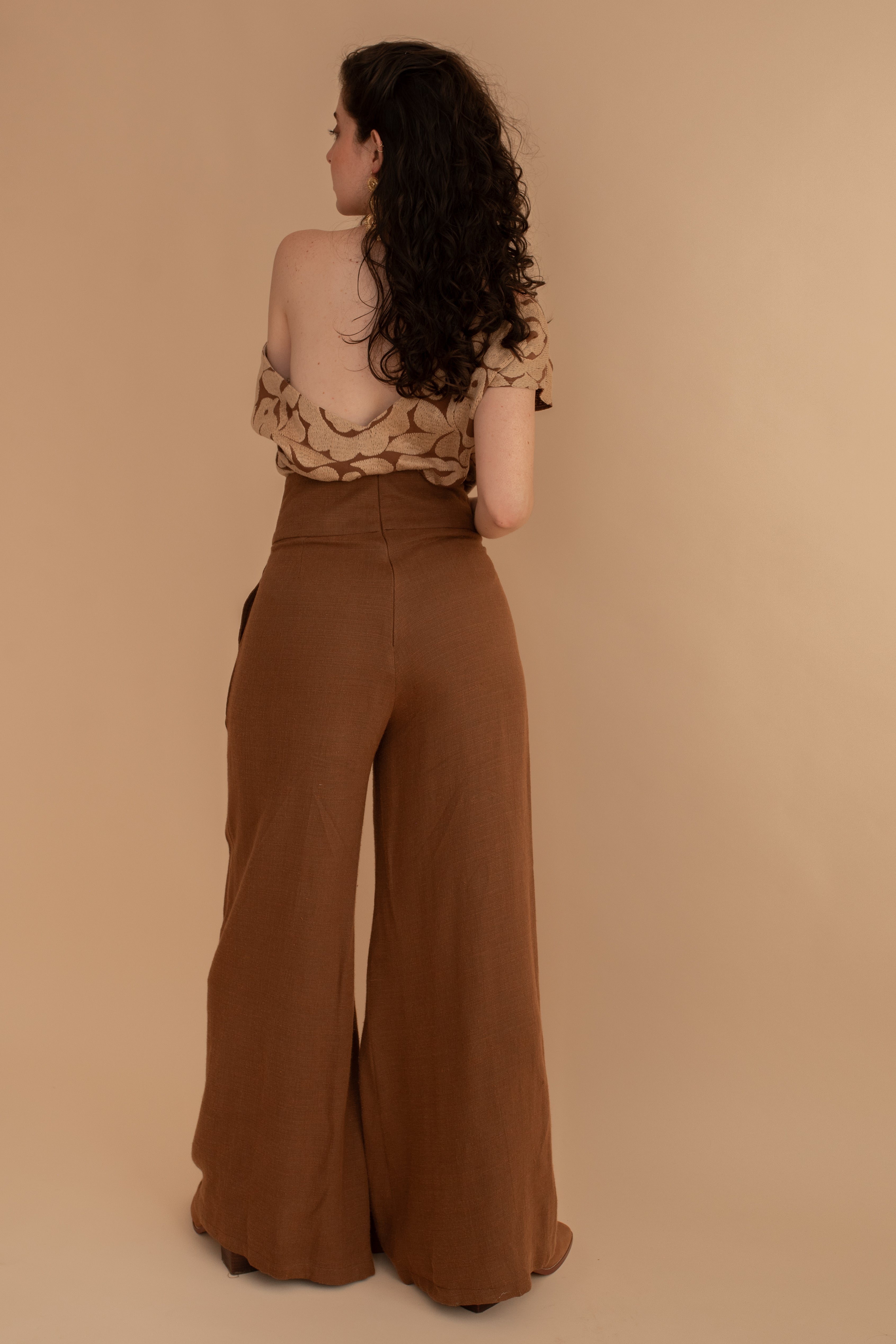 Pantalón Fluido Terracota