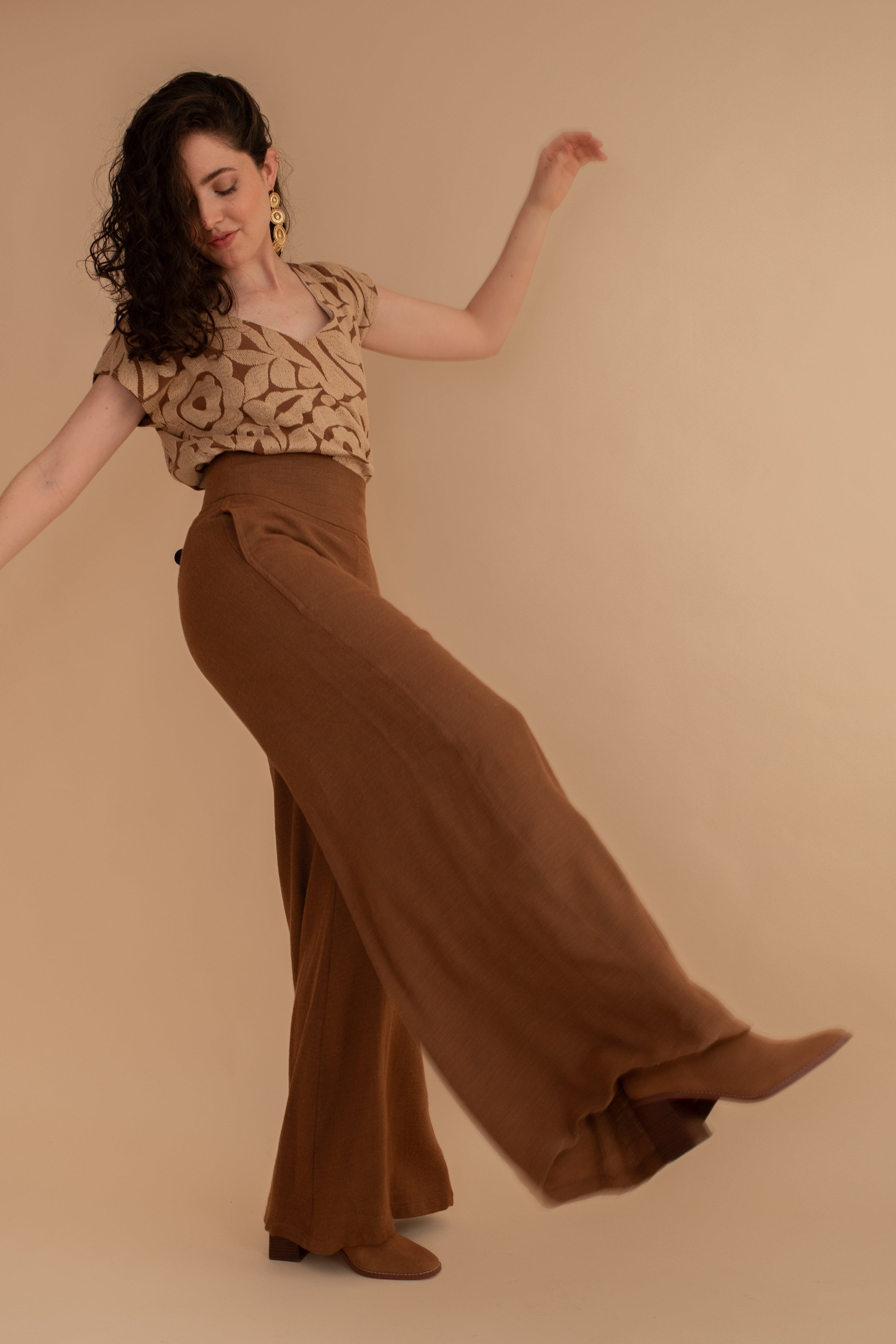 Pantalón Fluido Terracota