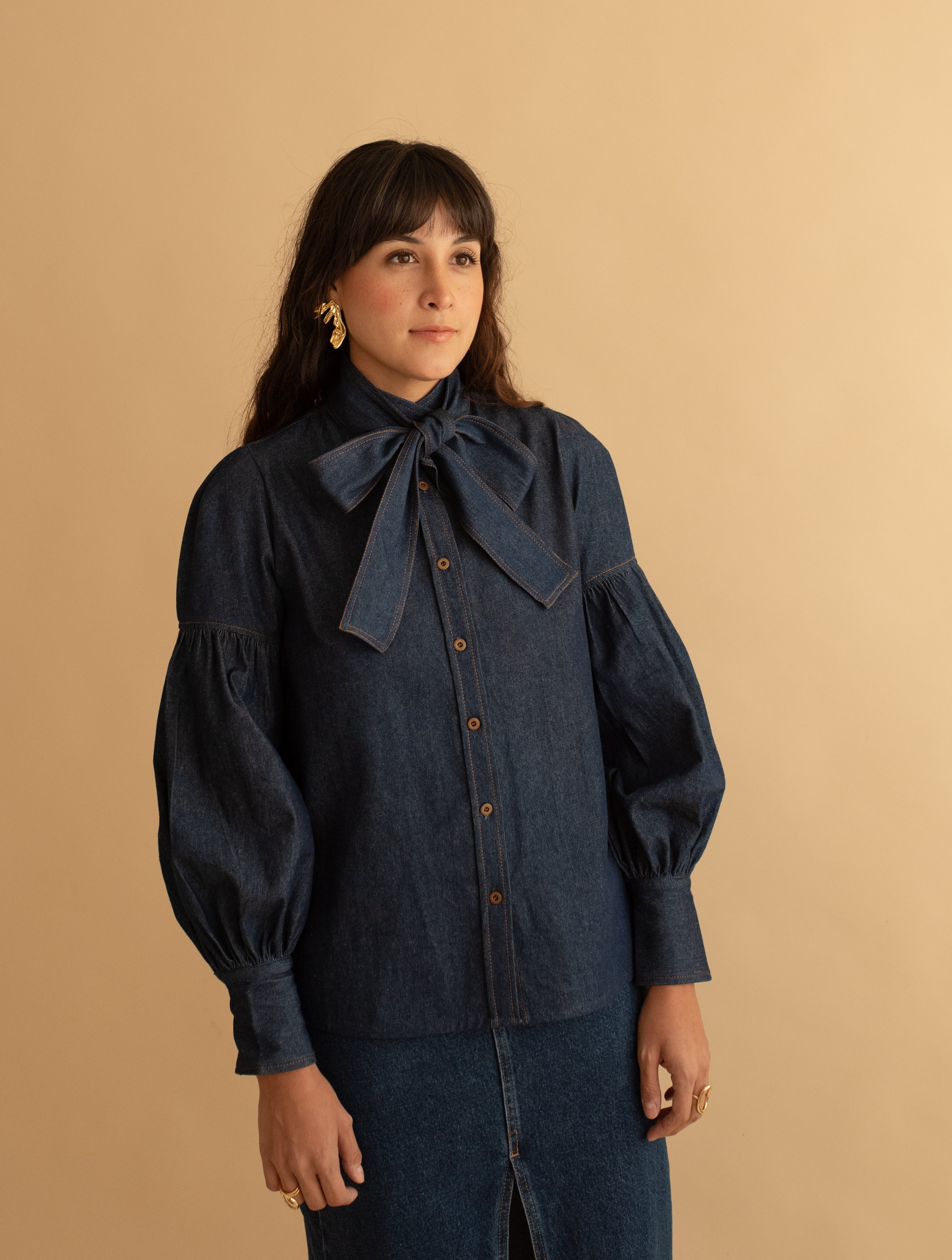 Romance Denim Blouse