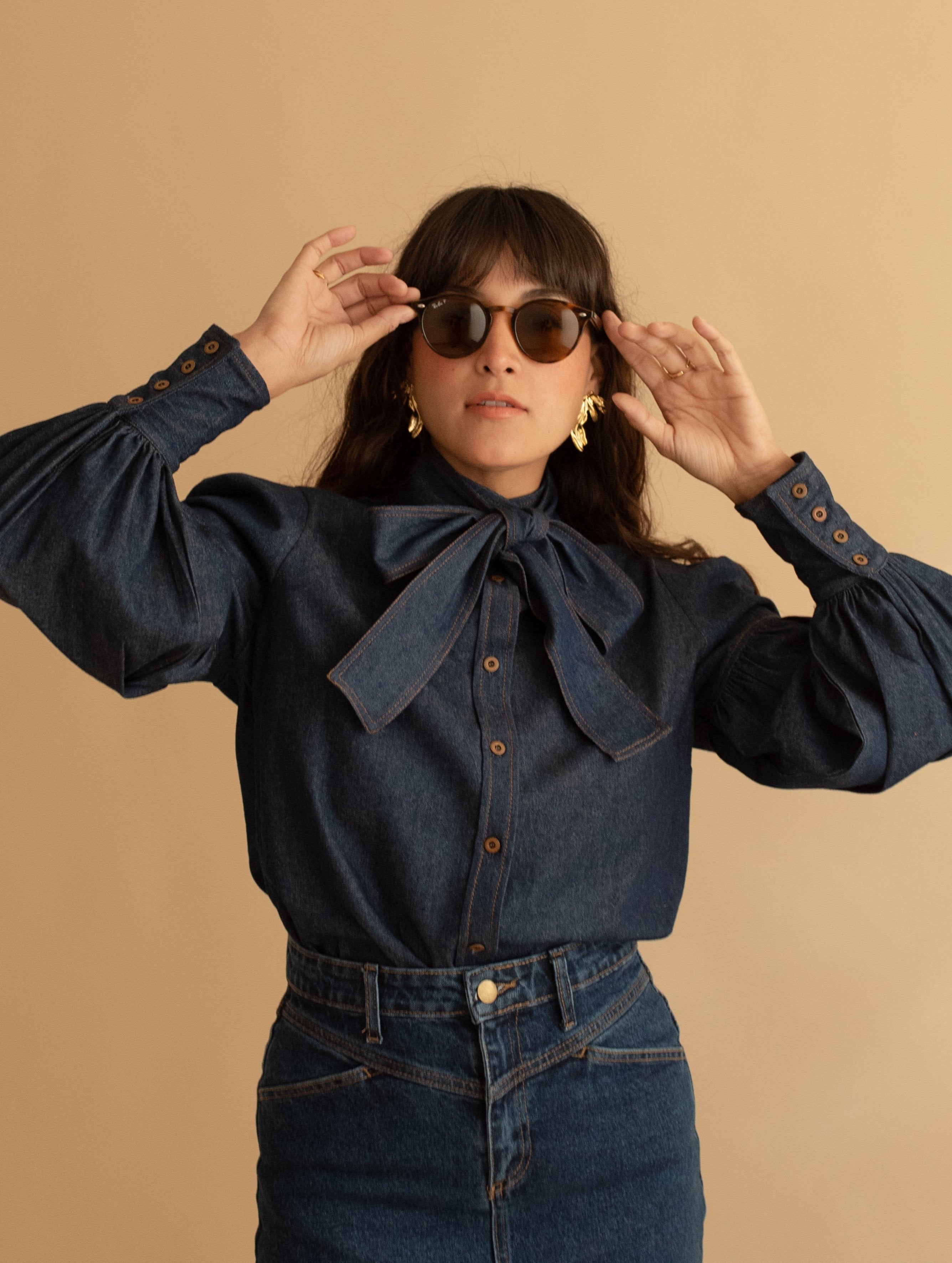 Romance Denim Blouse