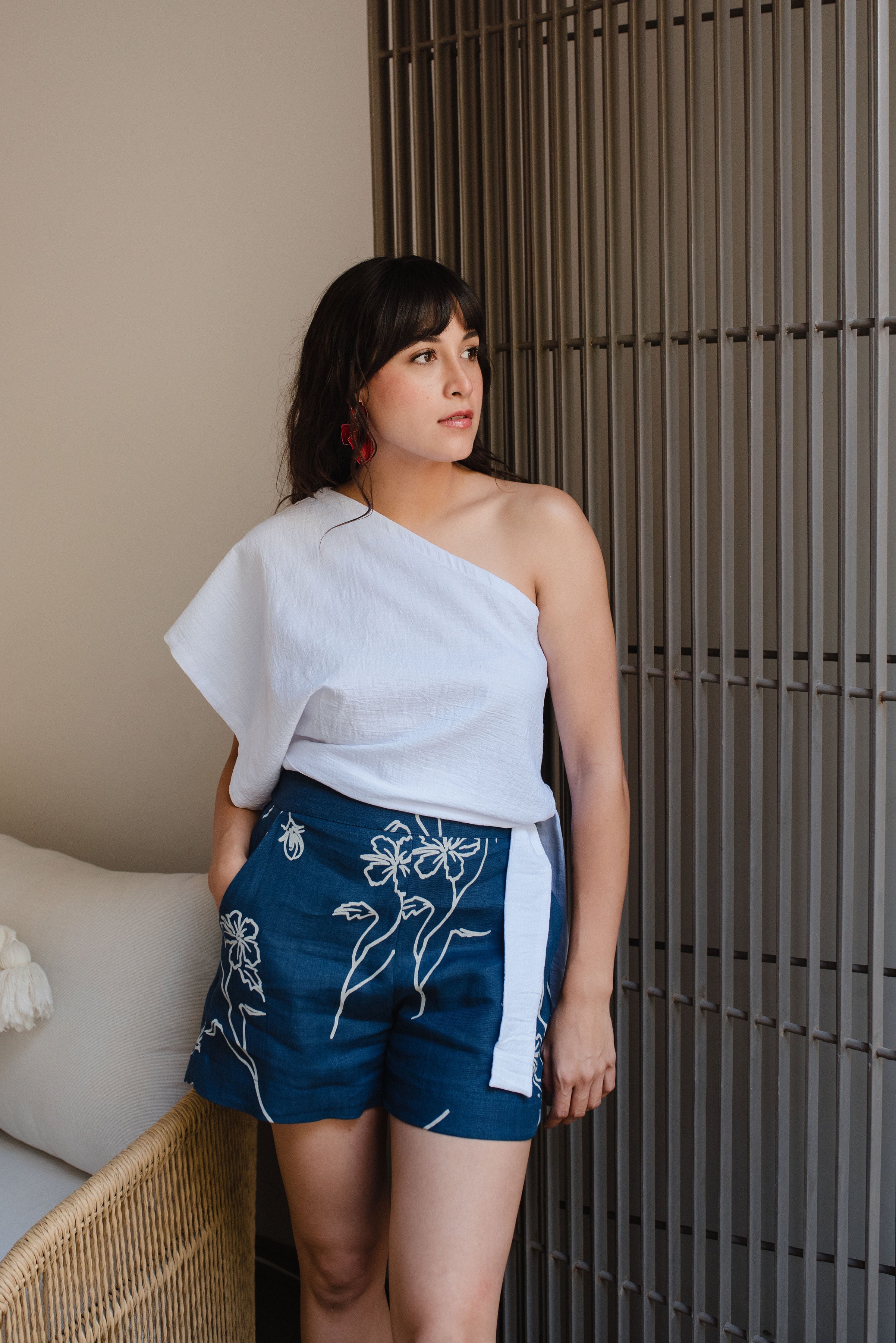 Linen Waves Shorts