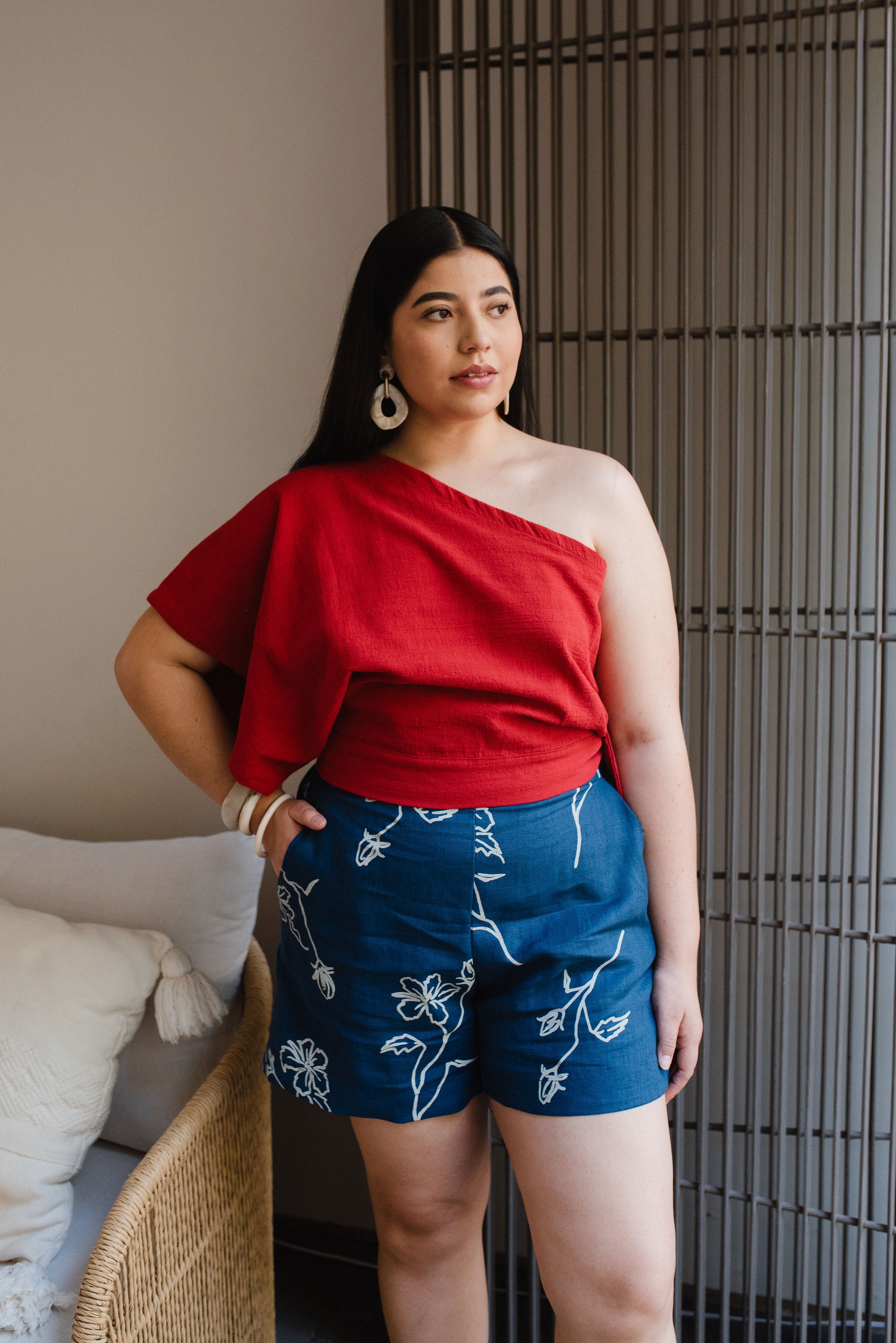 Linen Waves Shorts