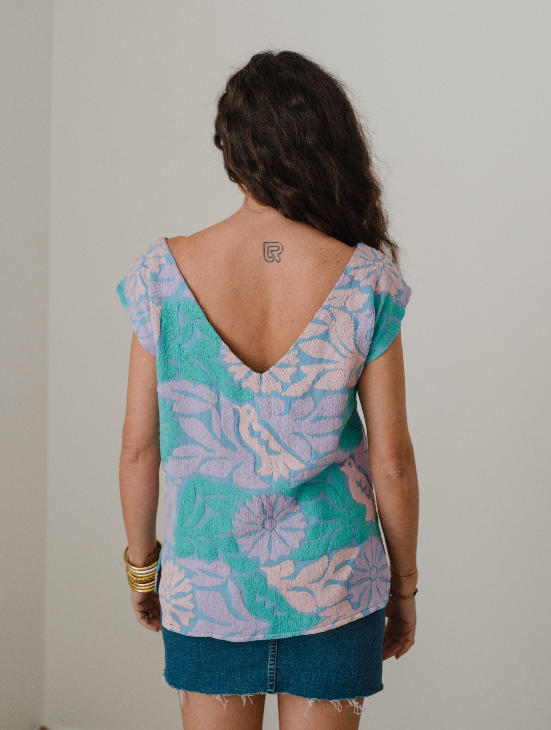Jalapa V Blue / Lilac Blouse