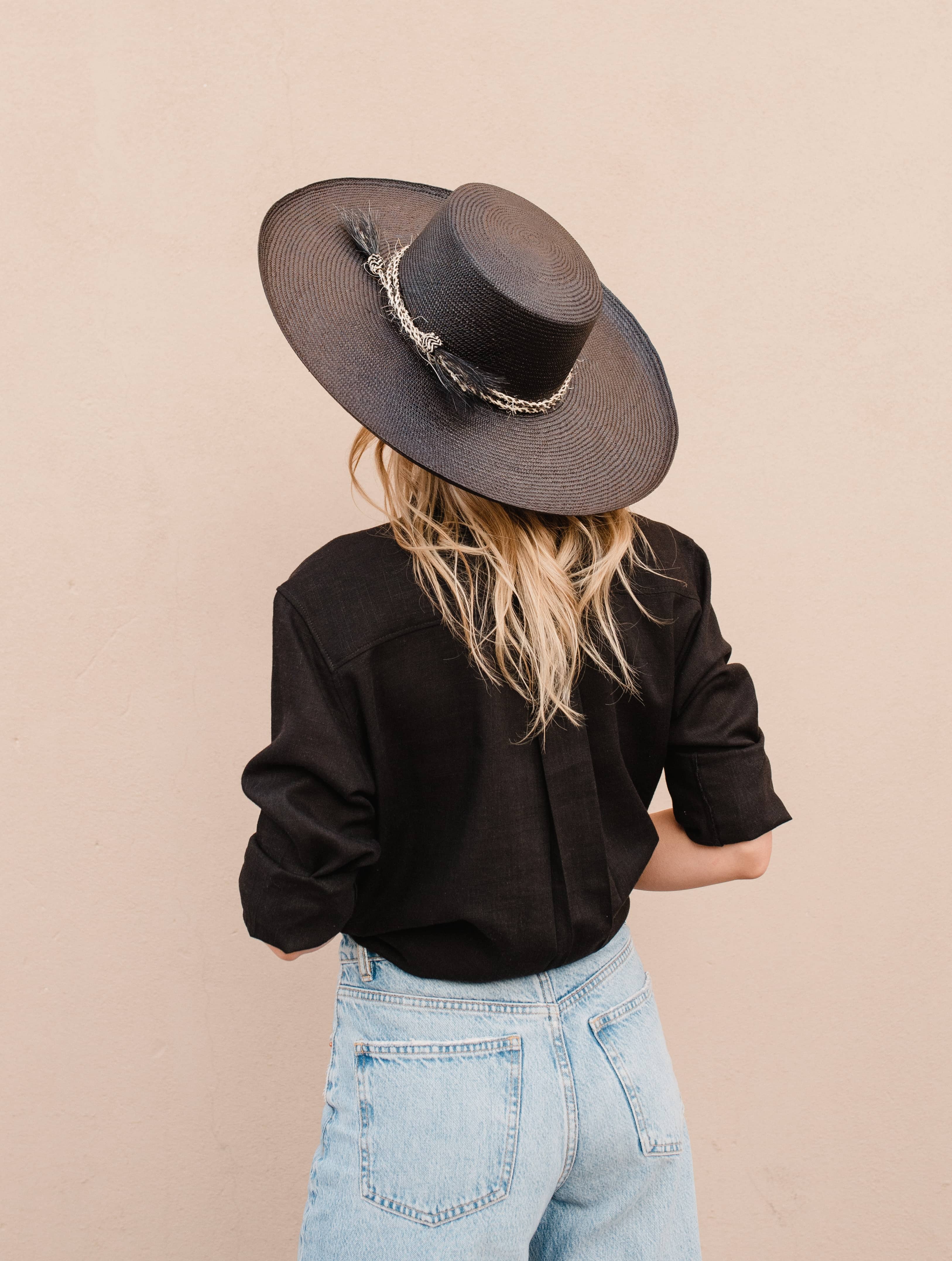Sombrero de Palma Negro