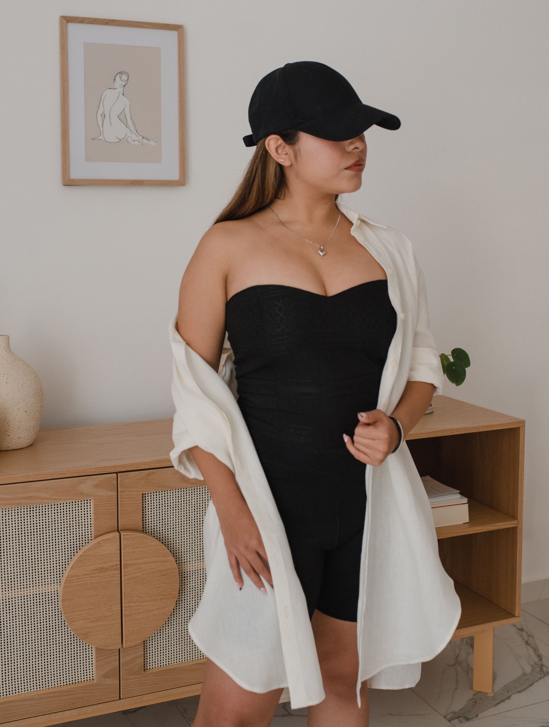 Vestido Camisero de Lino Marfil