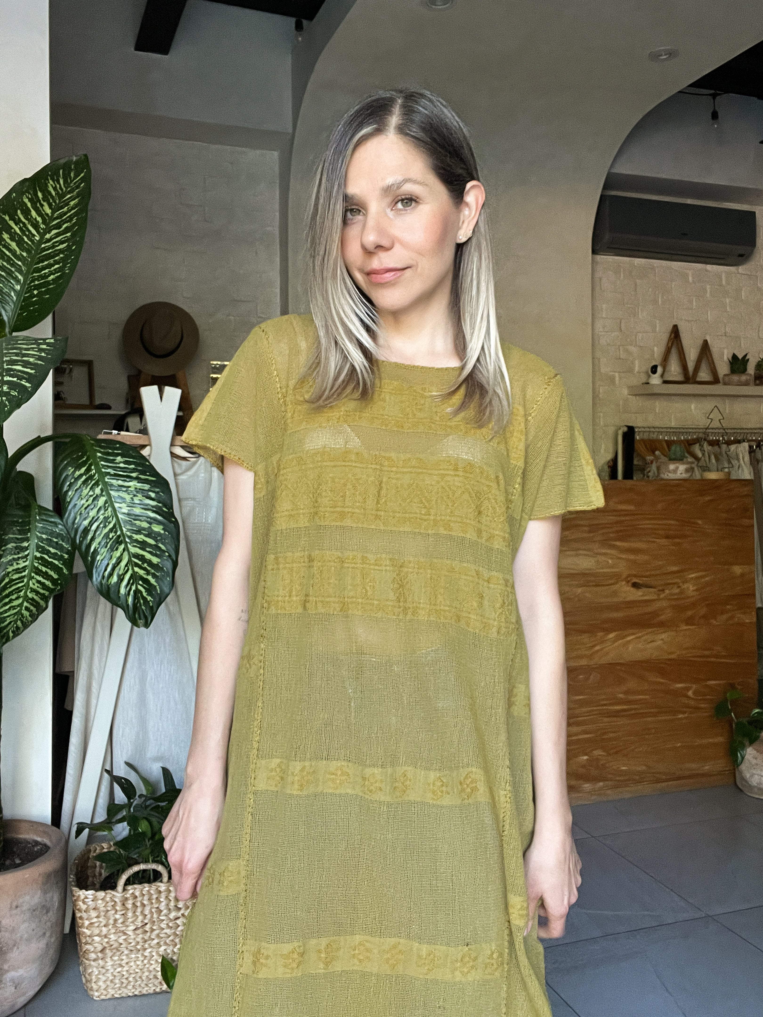 Huipil San Pedro Verde Monocromático