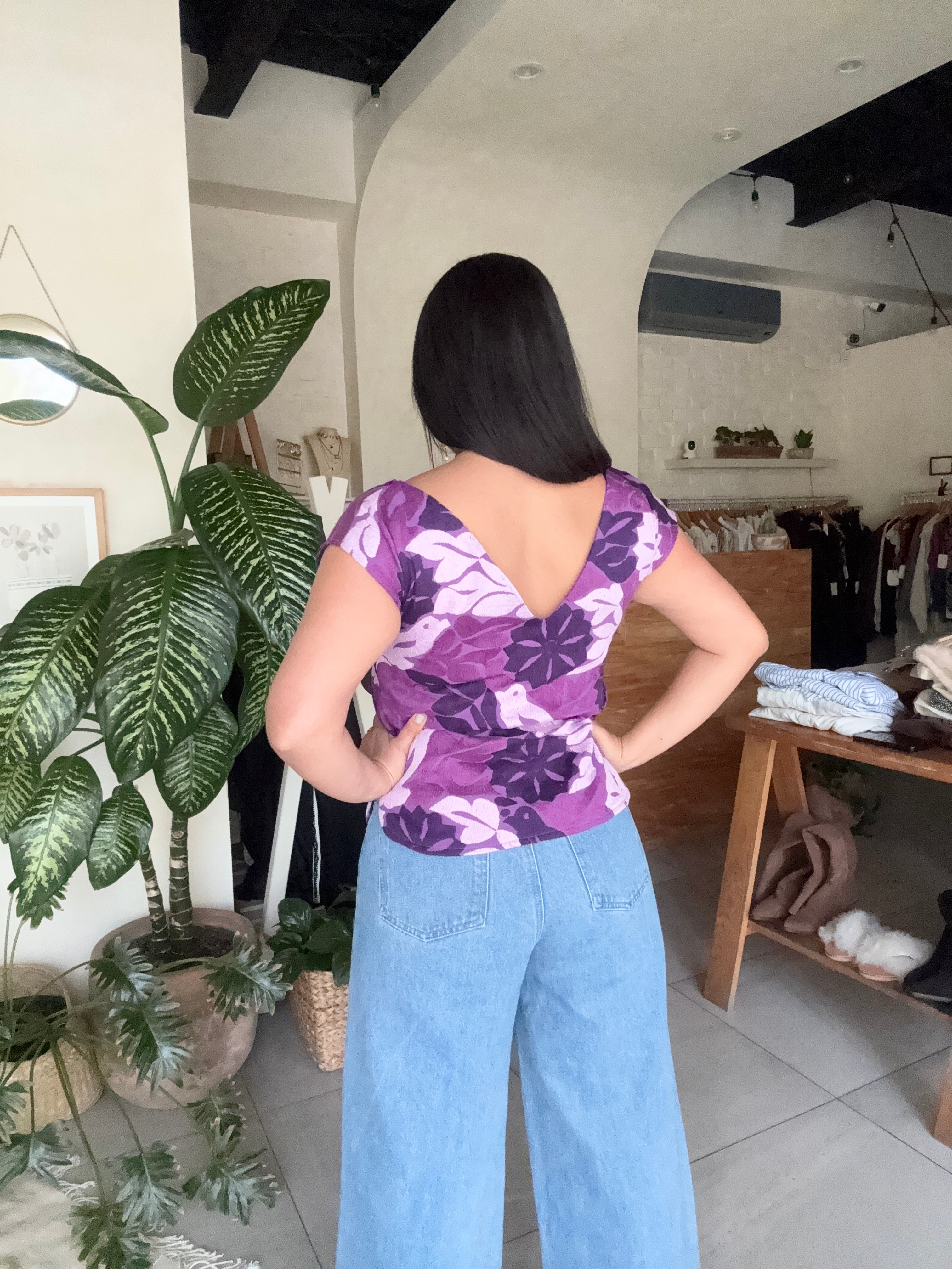 Blusa Jalapa V Morado con Lila