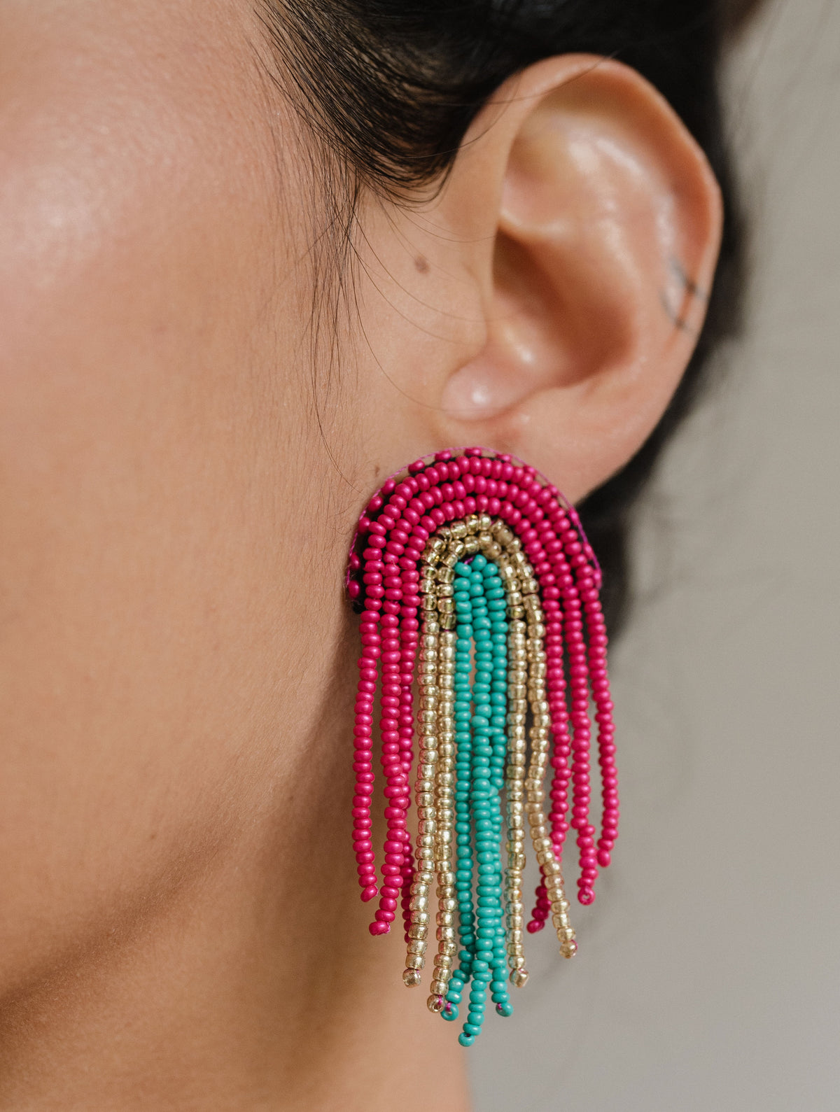 Aretes Arcoiris Tricolor D26