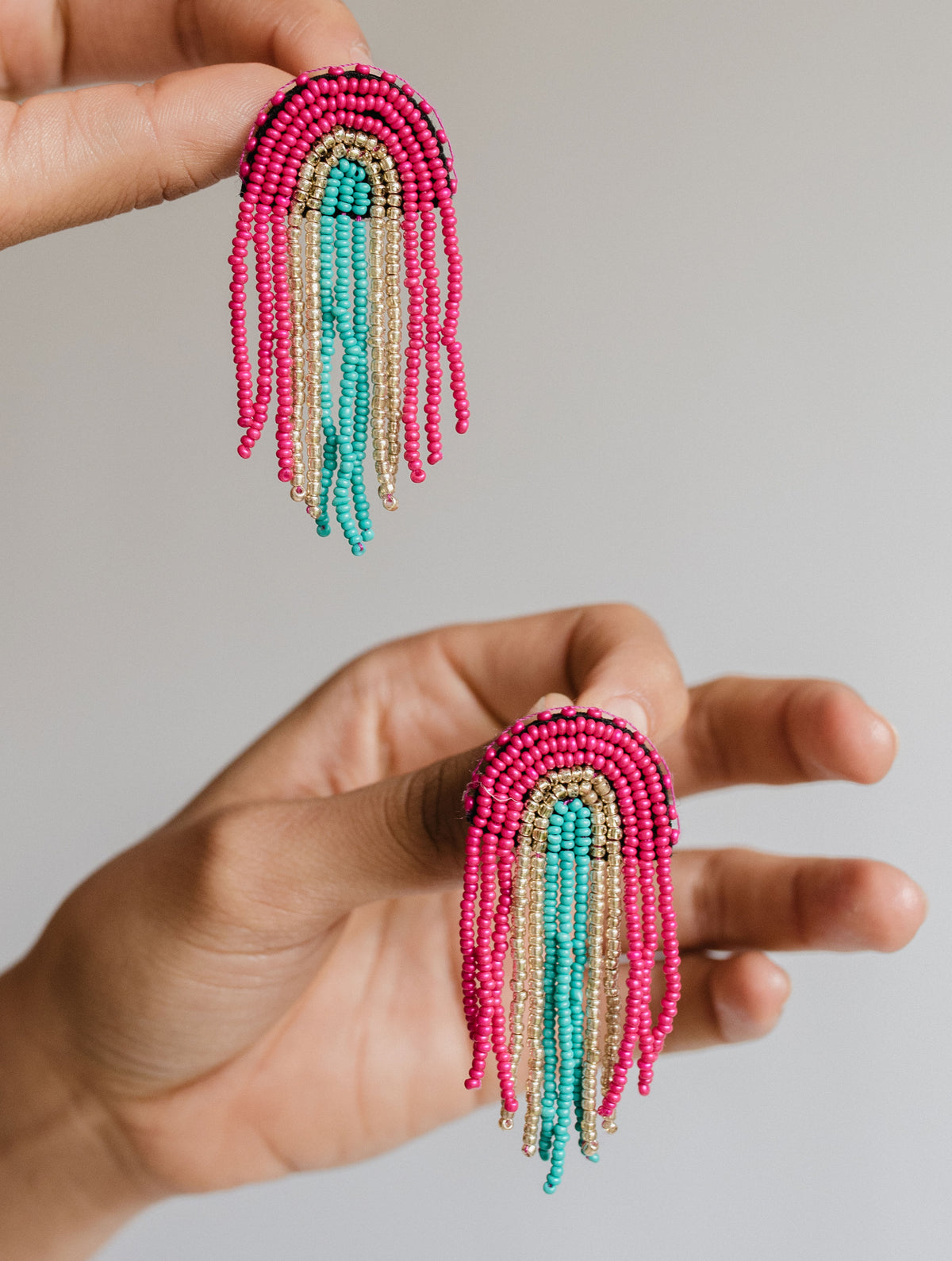 Aretes Arcoiris Tricolor D26