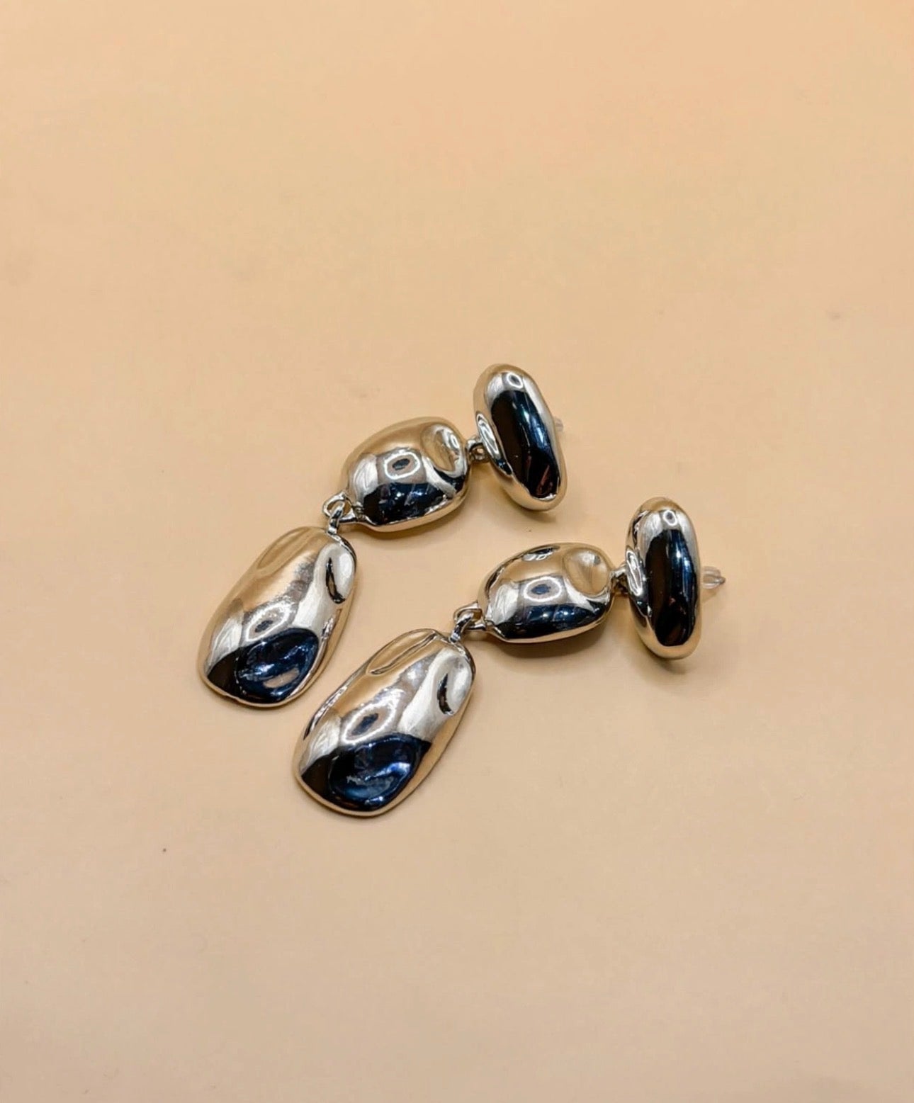 Aretes Colgantes Gruesos Plata 1