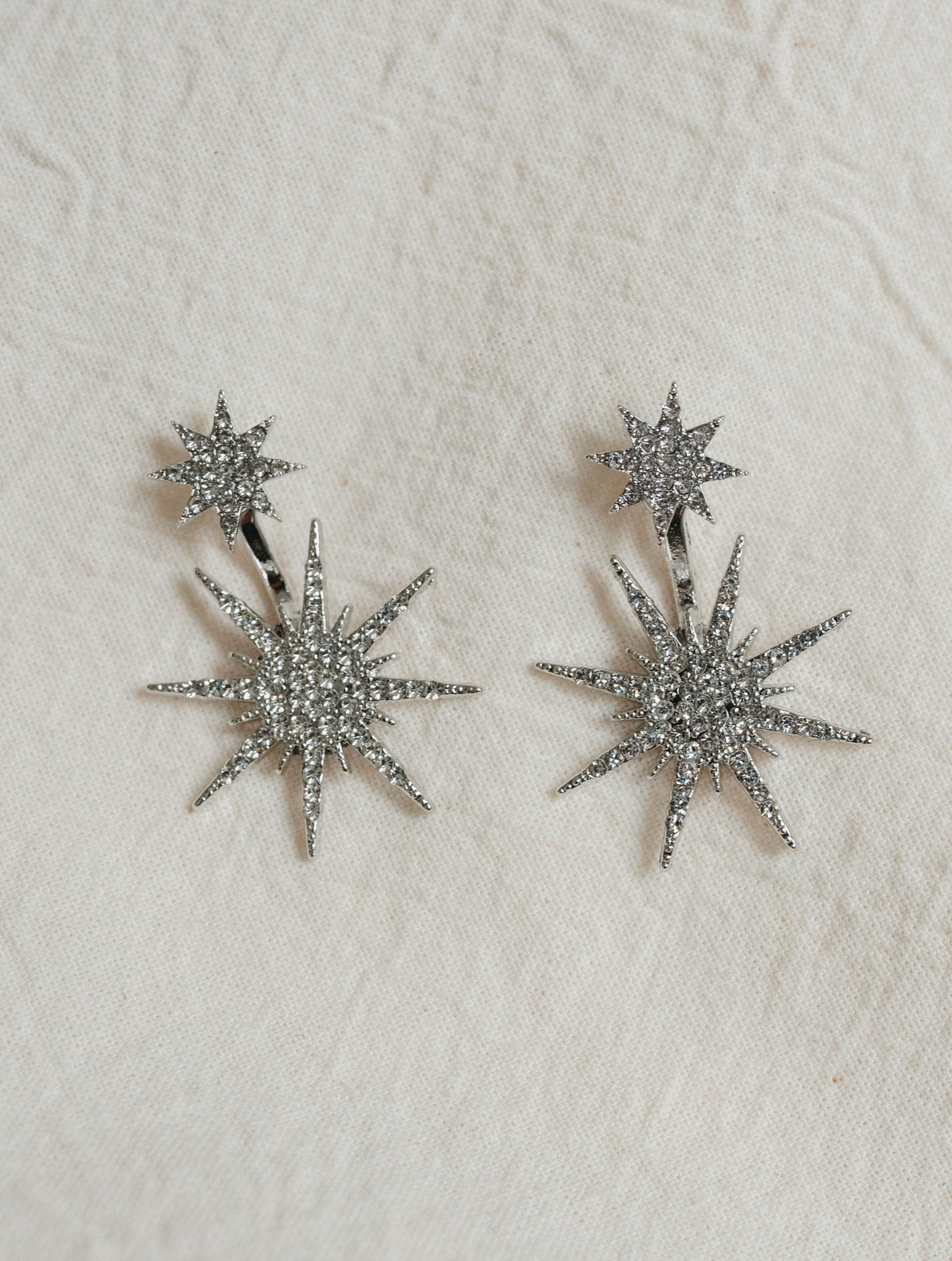 Aretes Estrella Dobles Plata D9