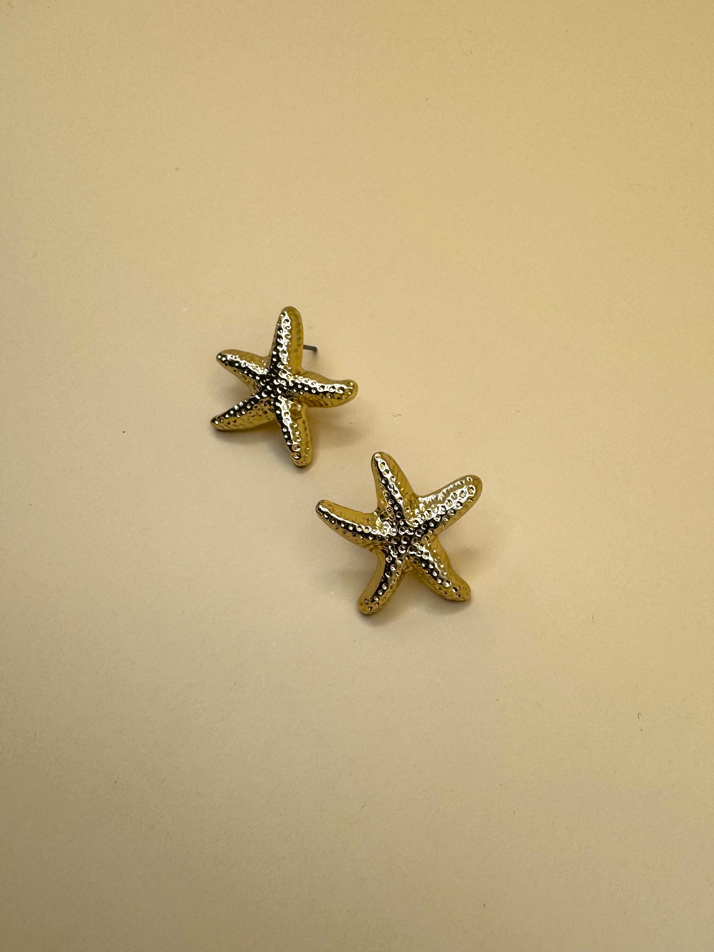 Aretes Estrella de Mar Doradas M5