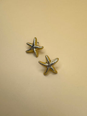 Aretes Estrella de Mar Doradas M5
