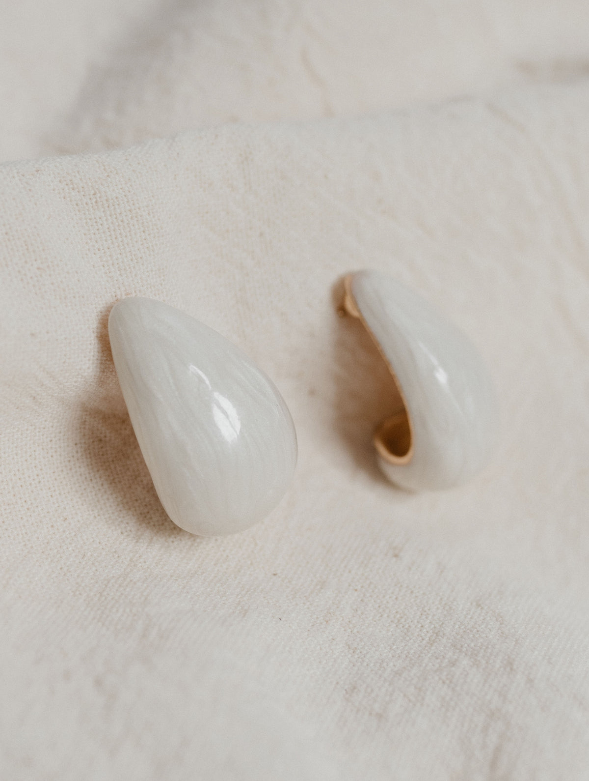 Aretes Gotas Blancas J8