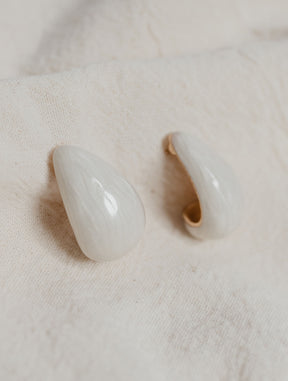 Aretes Gotas Blancas J8