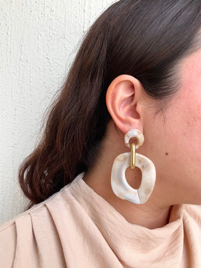Aretes Marmol Cuadrados M9