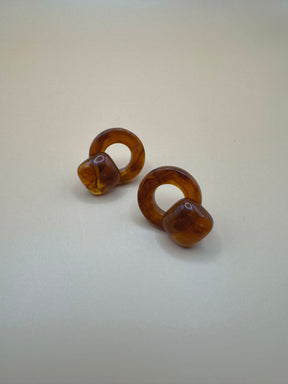 Aretes Mini Carey Oscuro M15