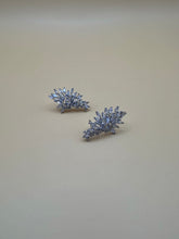 Aretes Plateados con Brillos M10