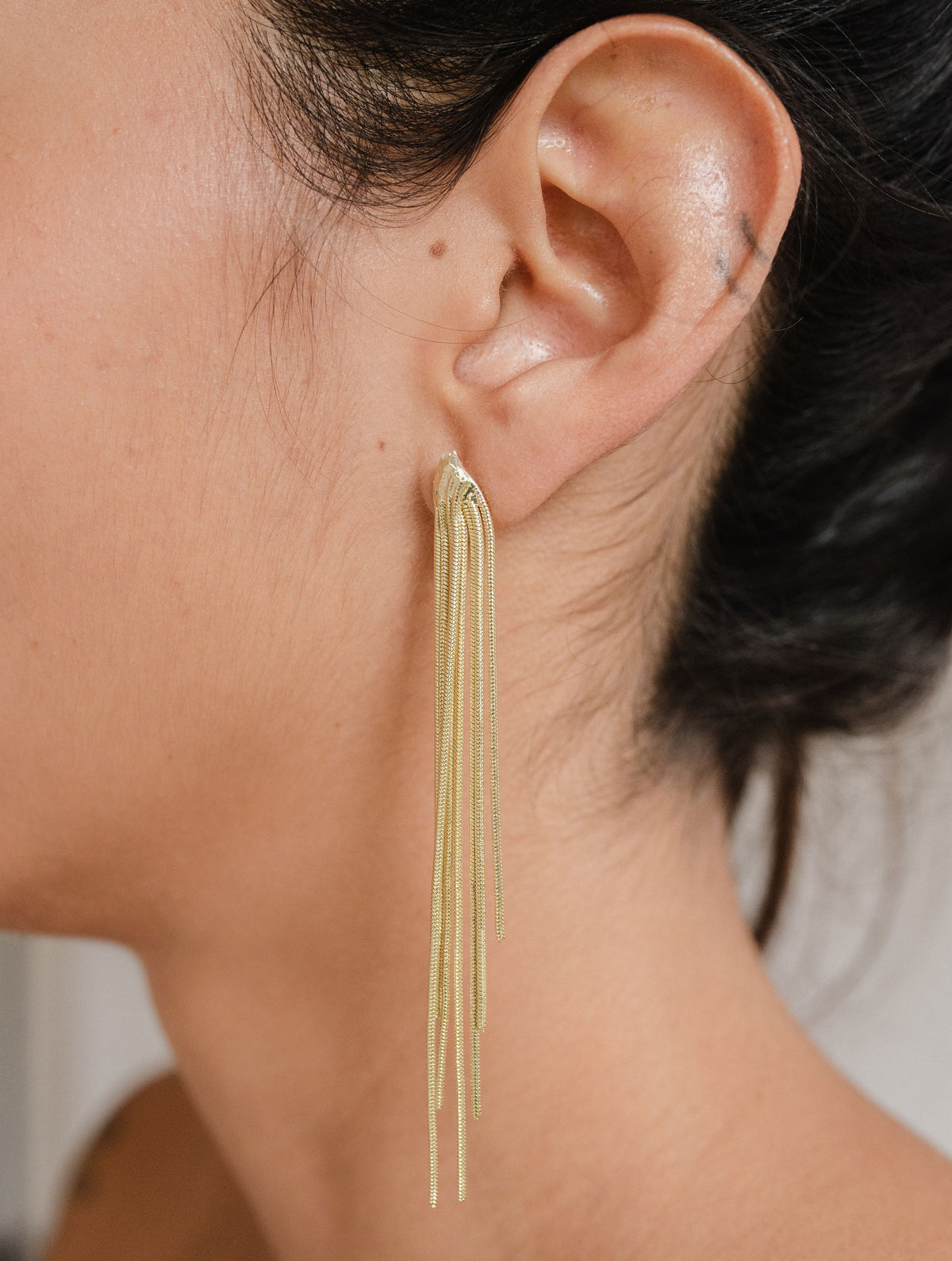 Aretes Tiras Doradas D12