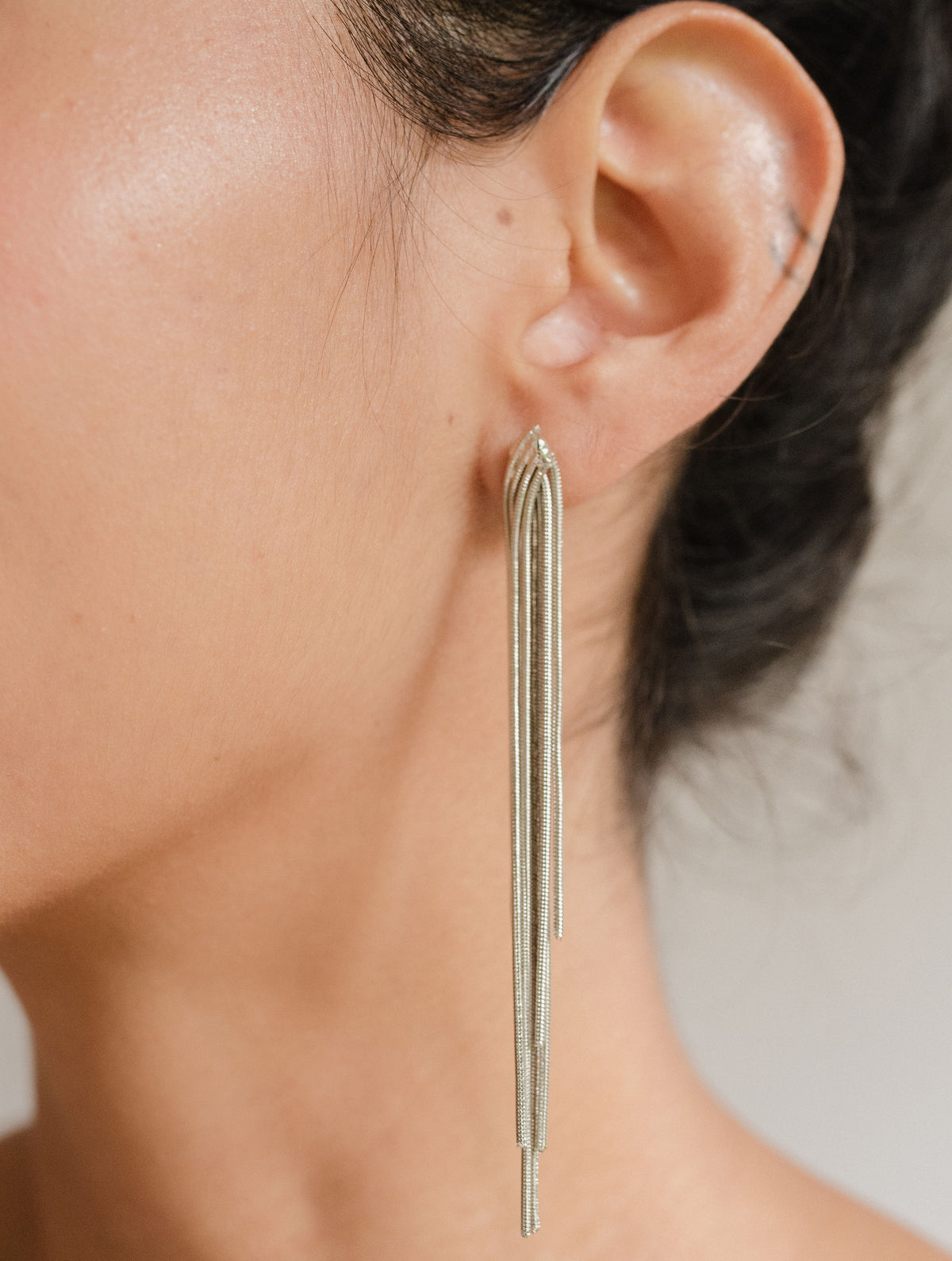 Aretes Tiras Plata D18