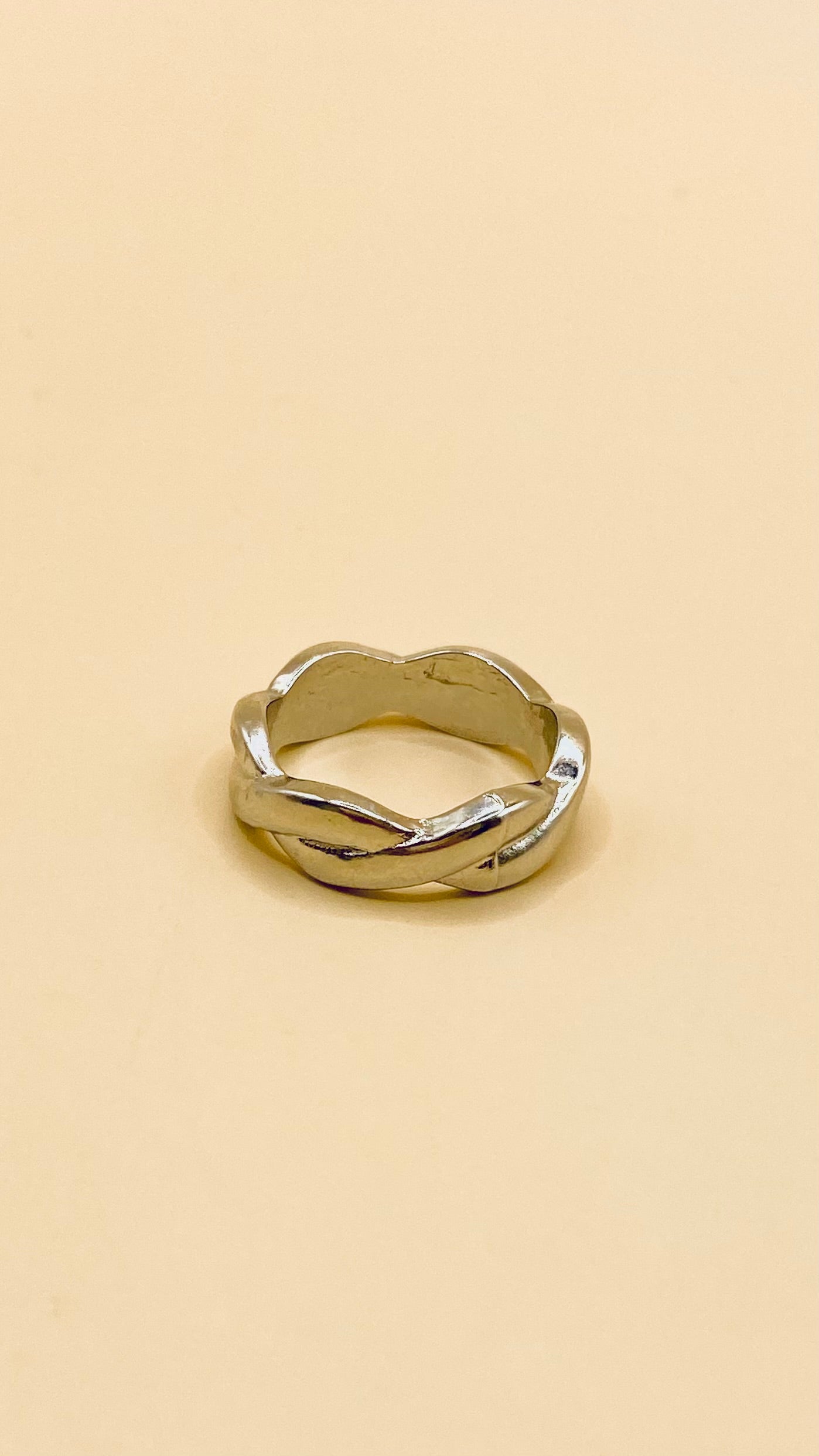 Anillo Trenzado Plateado B15