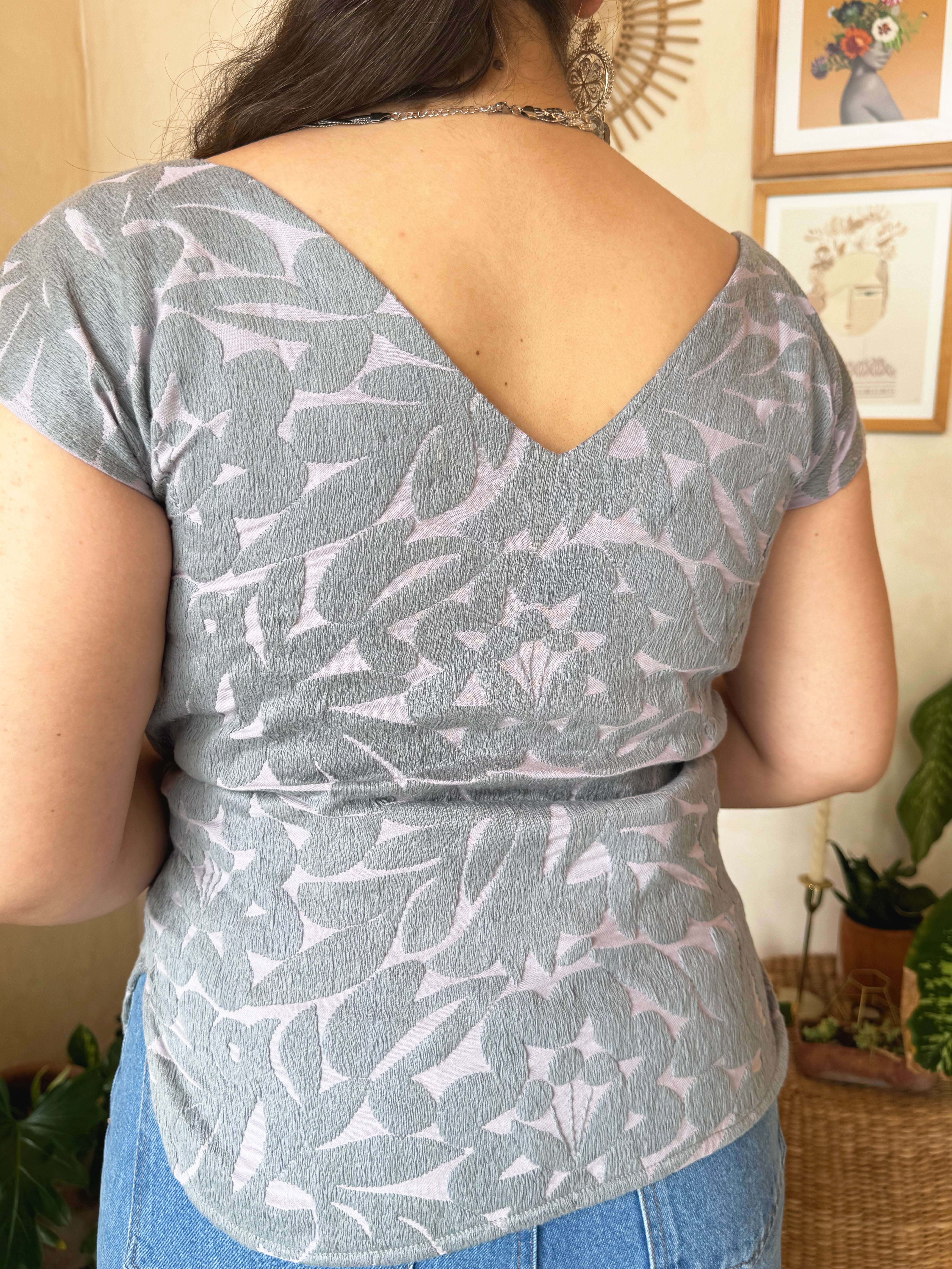 Blusa Jalapa V Gris/Gris