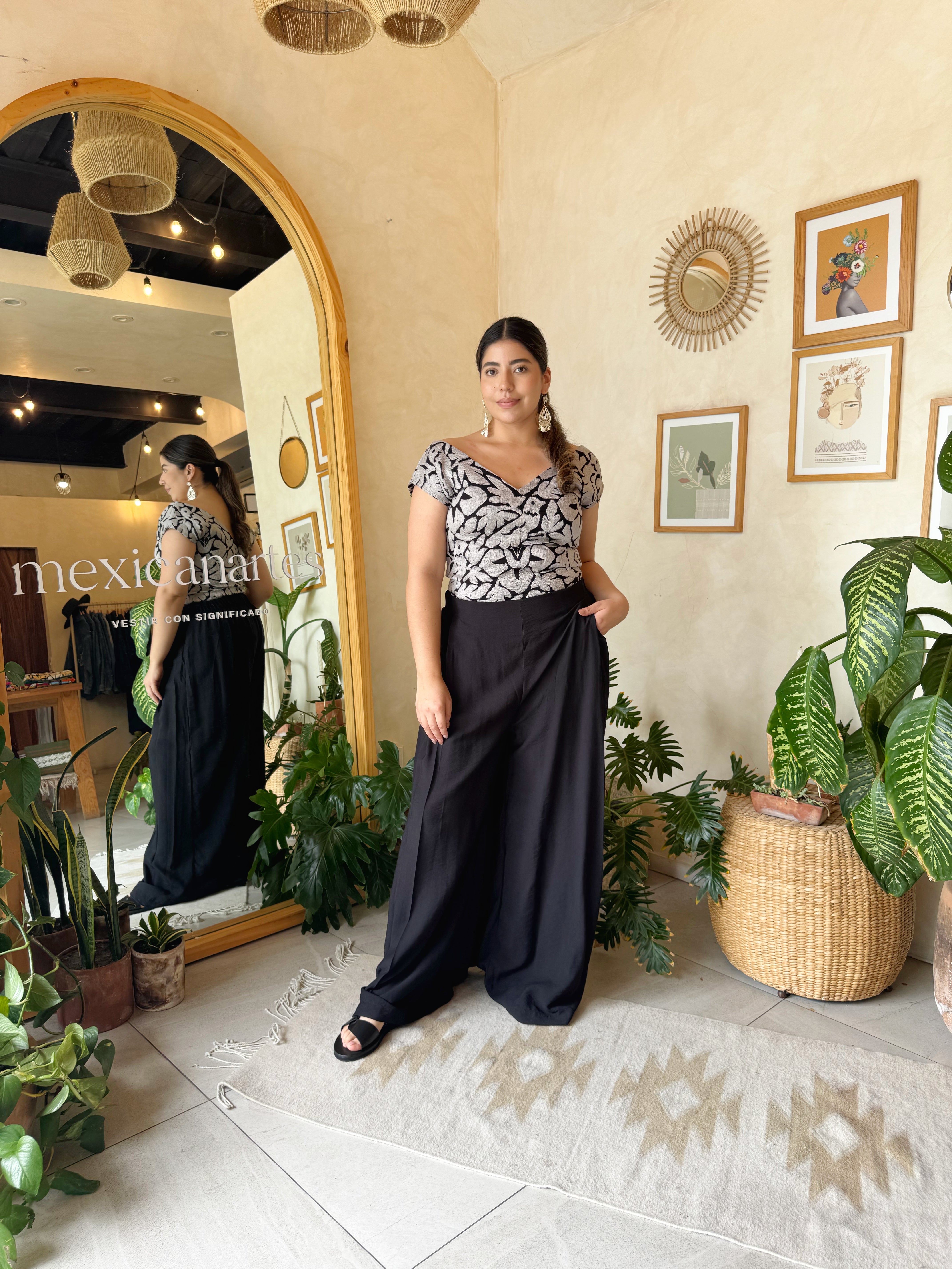 Purple Jalapa V-Neck Blouse