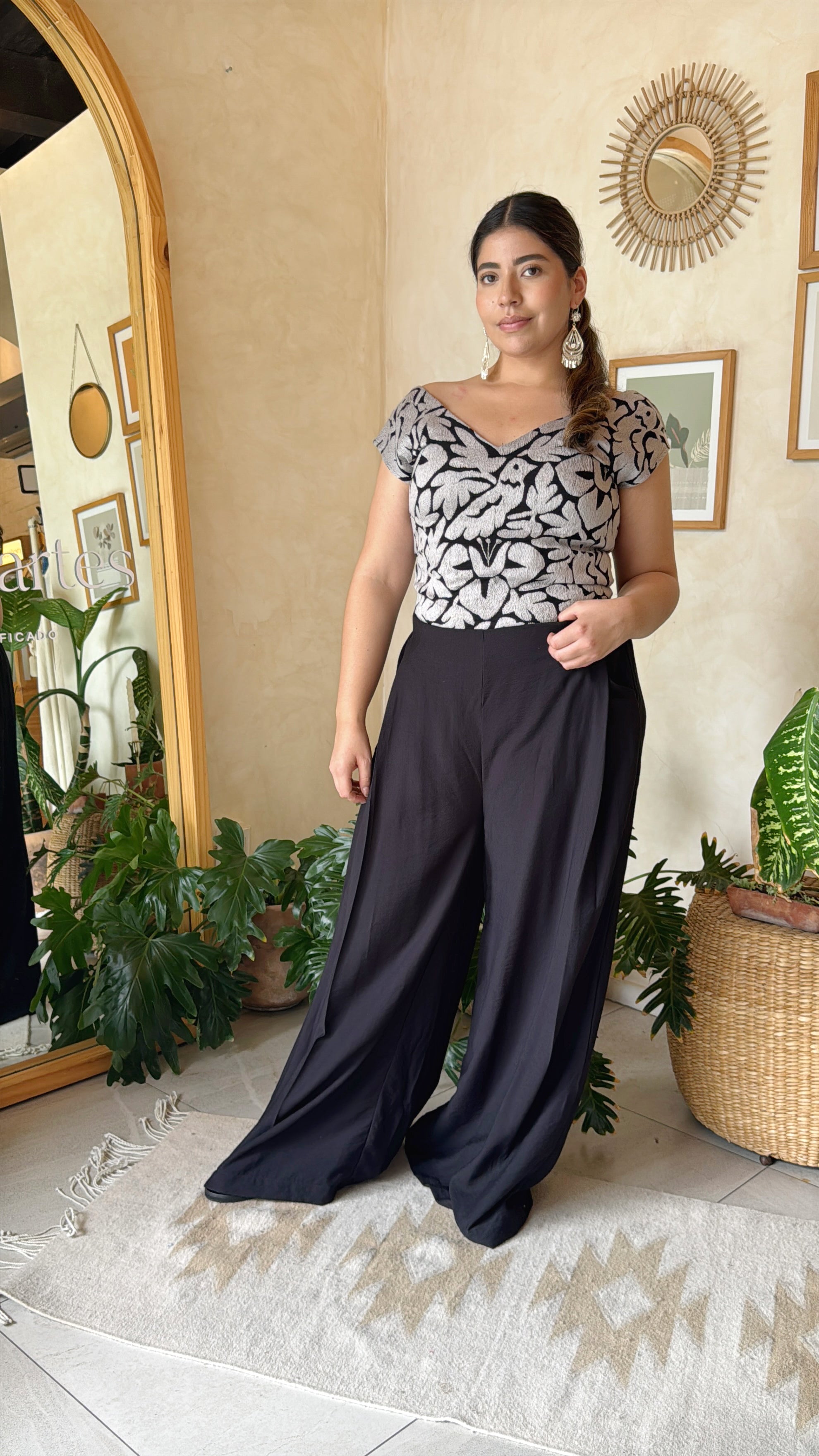 Purple Jalapa V-Neck Blouse
