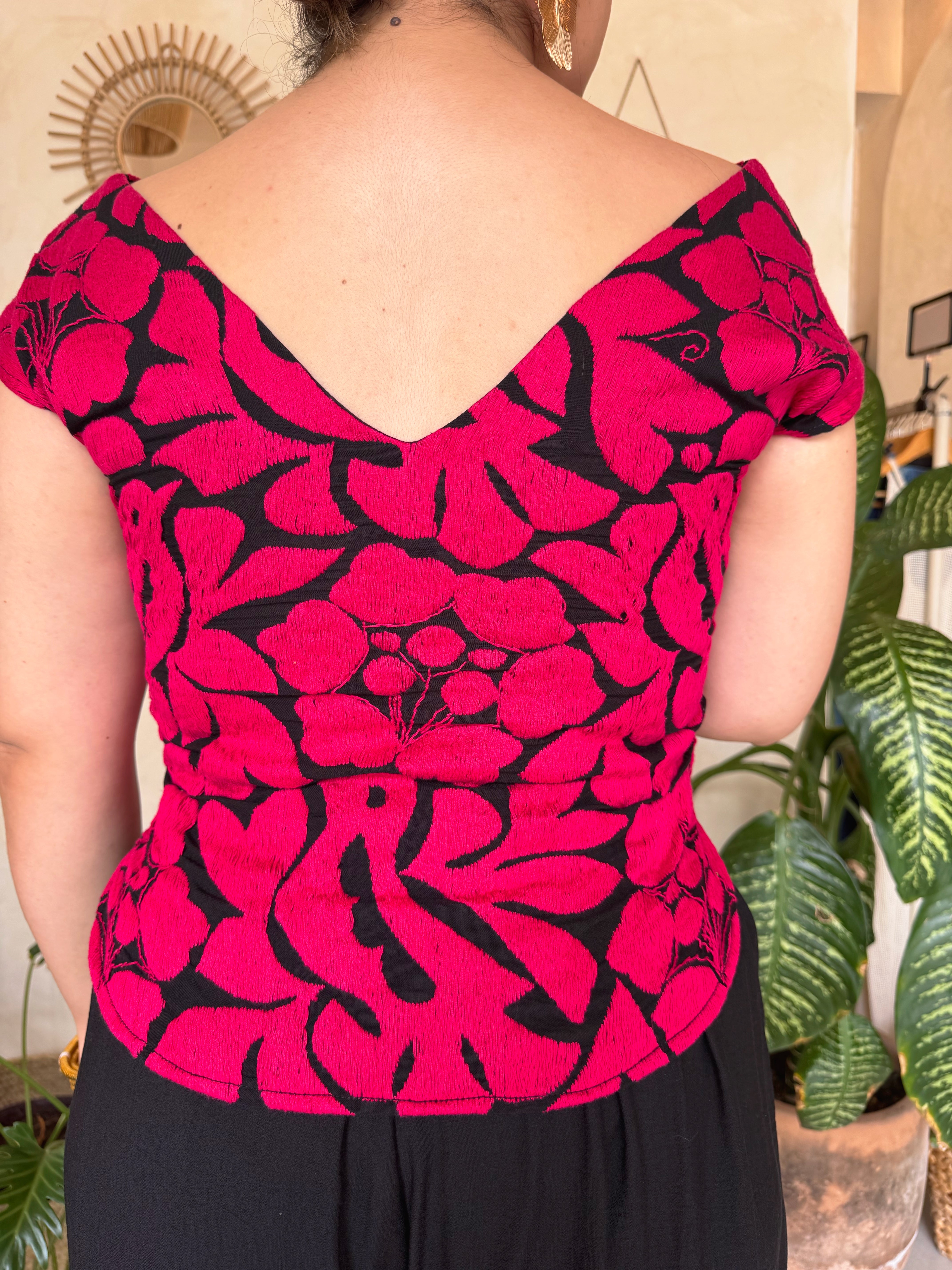 Purple Jalapa V-Neck Blouse