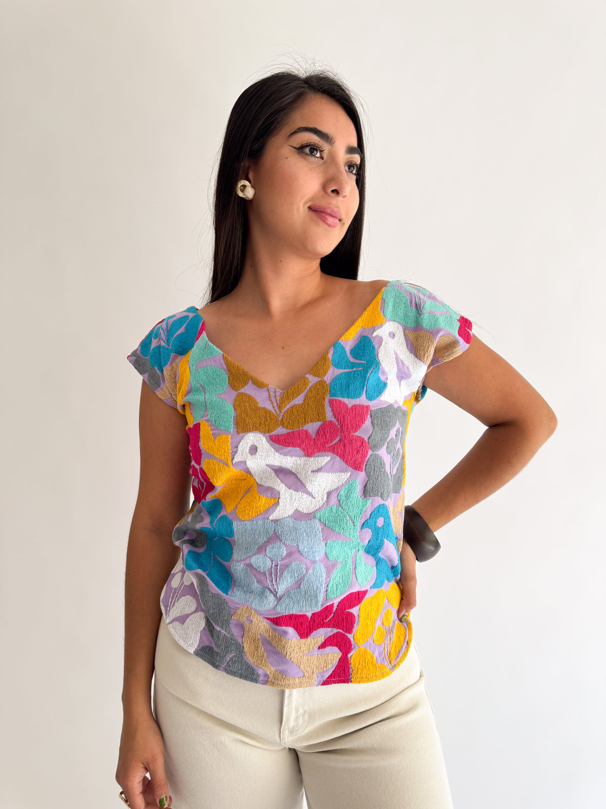 Blusa Jalapa V Lila/Multicolor