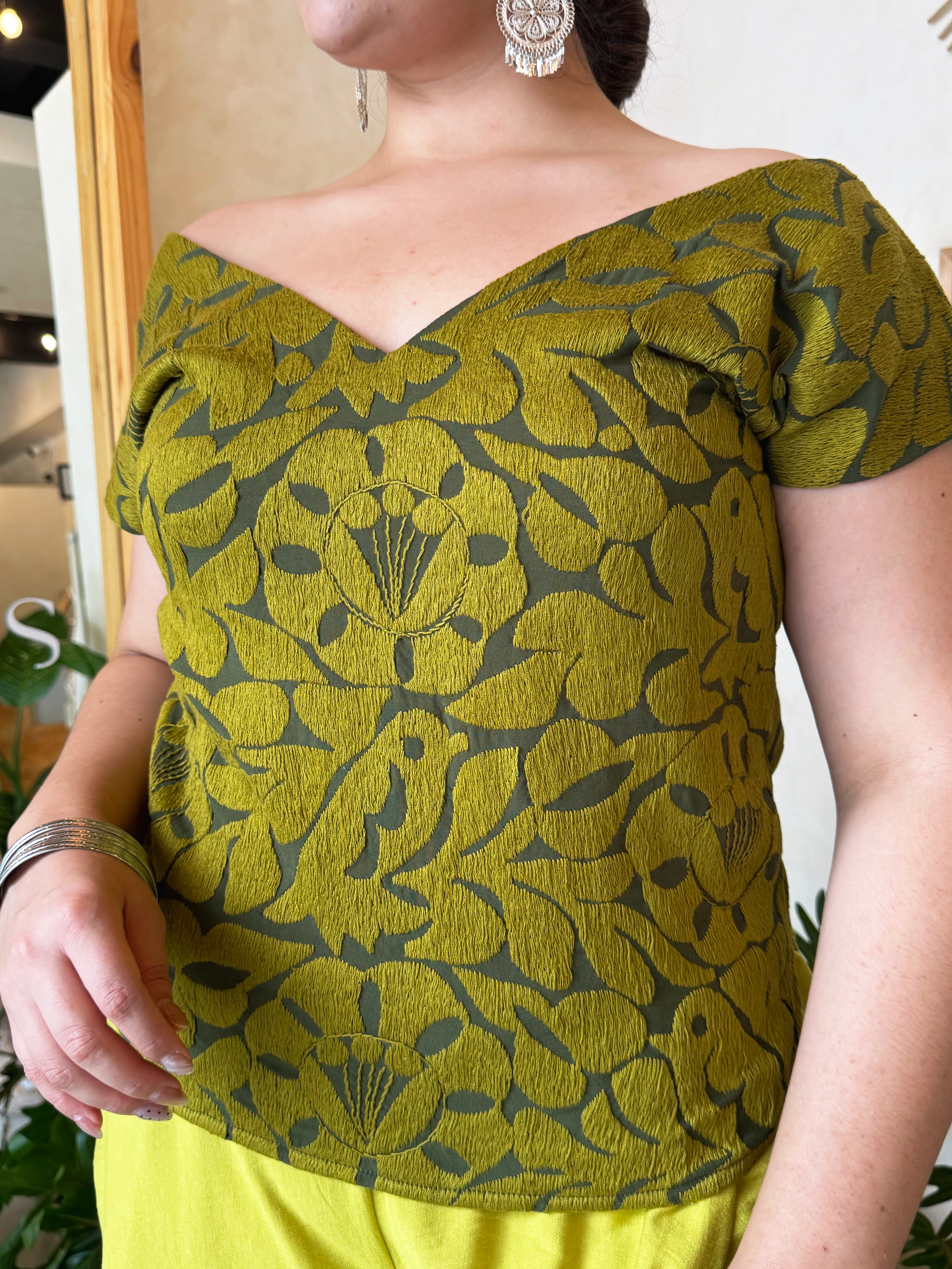 Purple Jalapa V-Neck Blouse