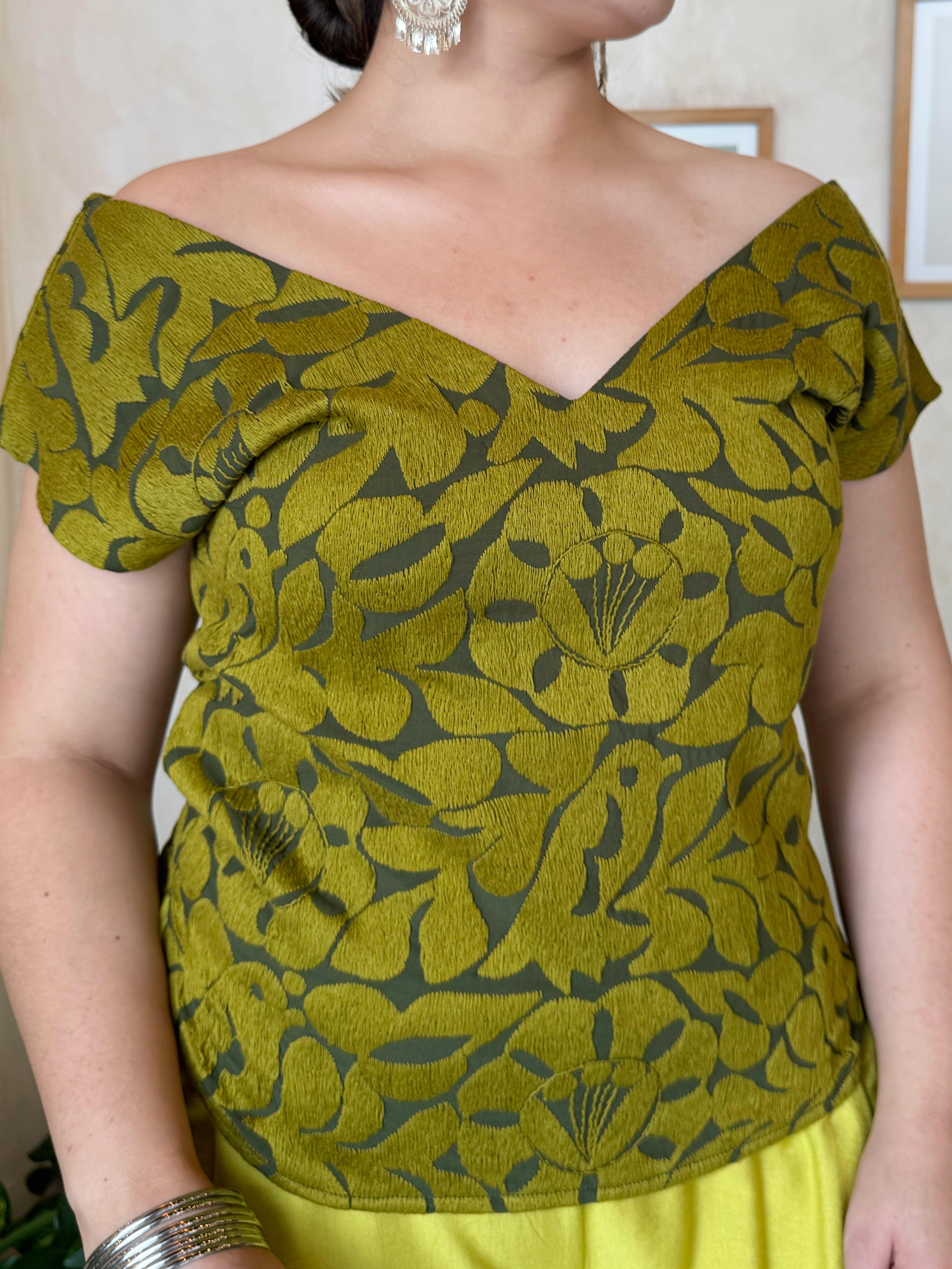 Purple Jalapa V-Neck Blouse