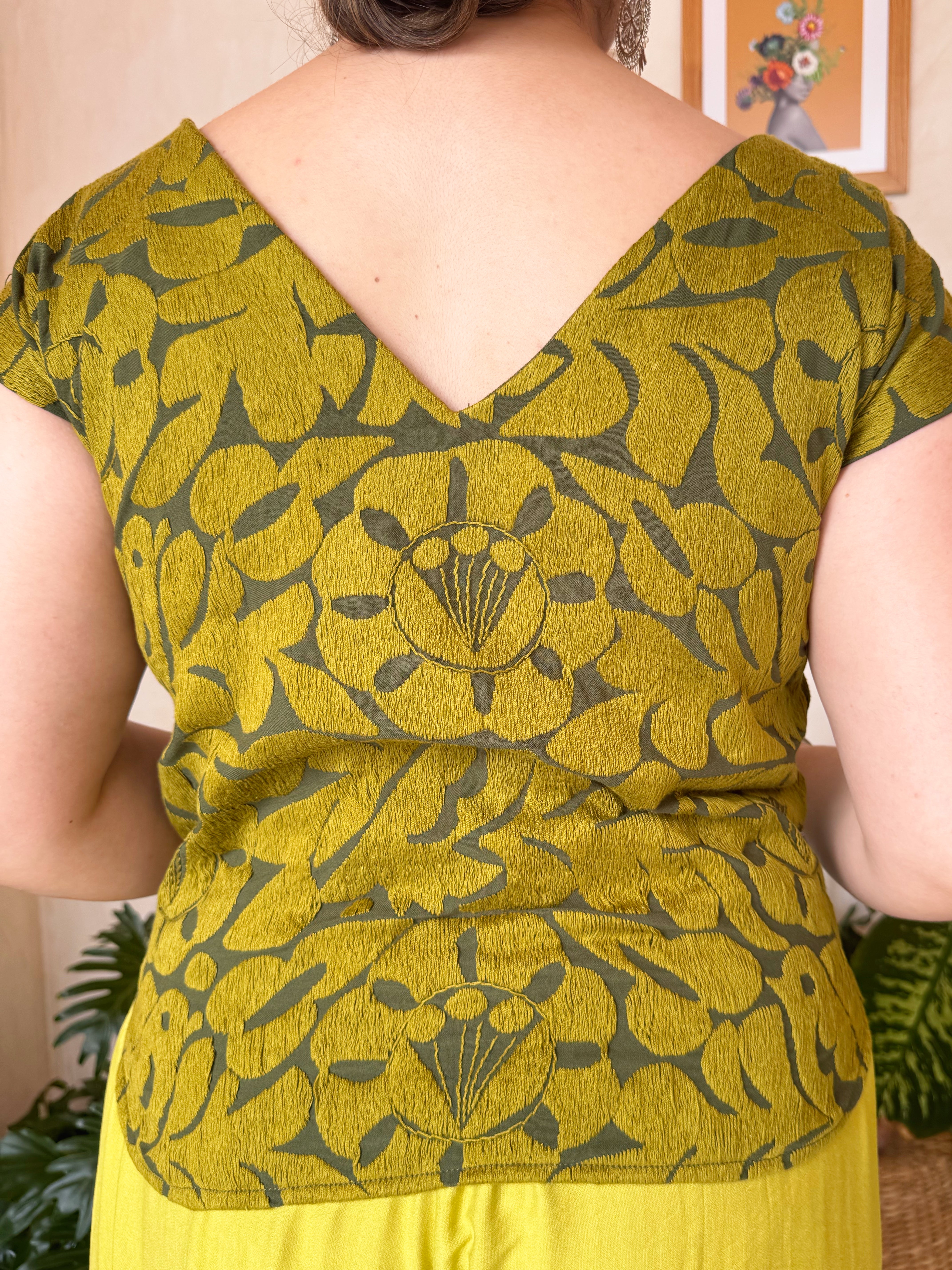 Purple Jalapa V-Neck Blouse