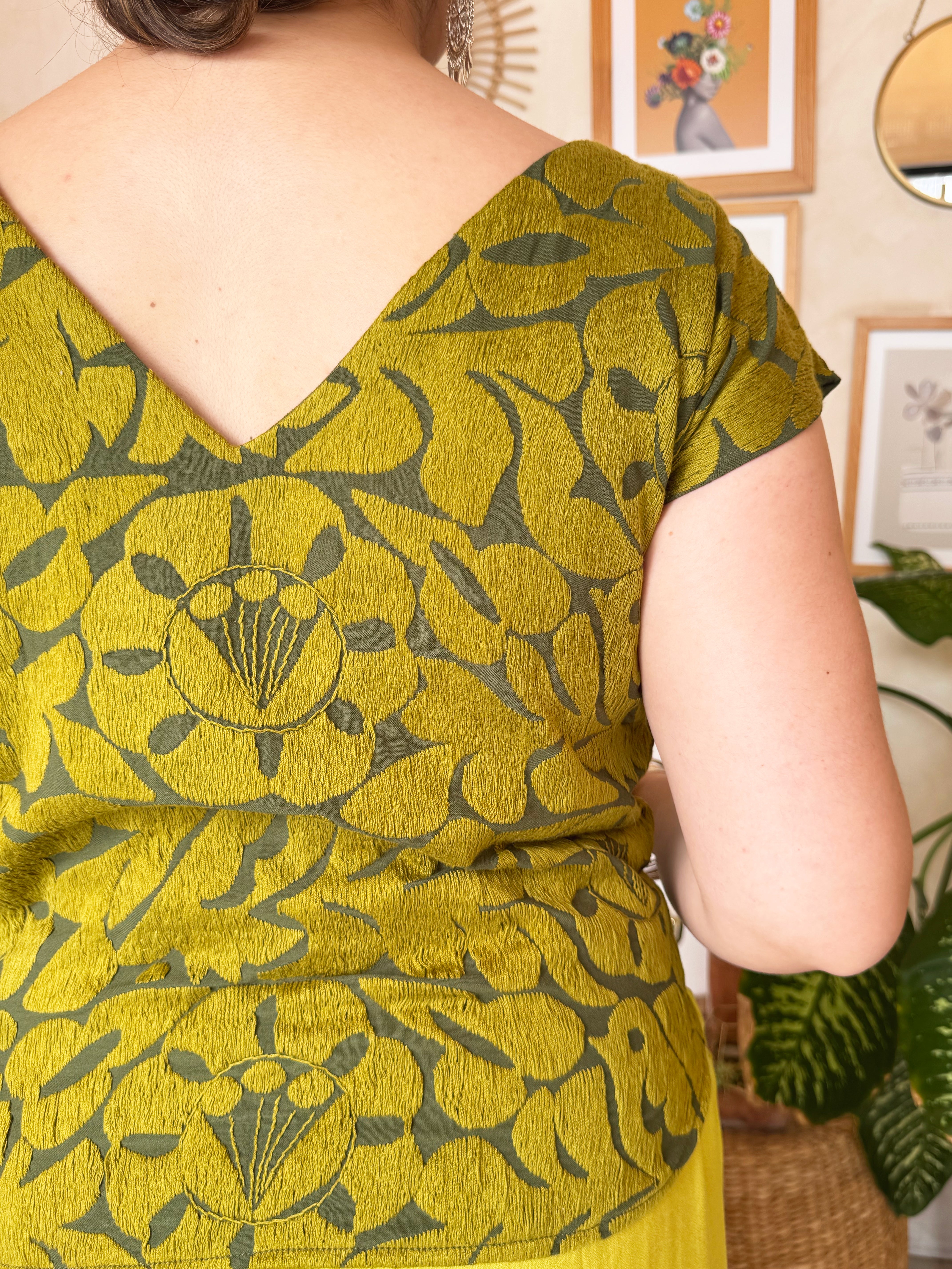 Purple Jalapa V-Neck Blouse