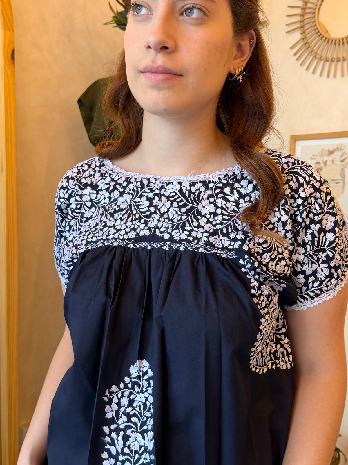 Blusa San Antonino Azul Marino Blanco