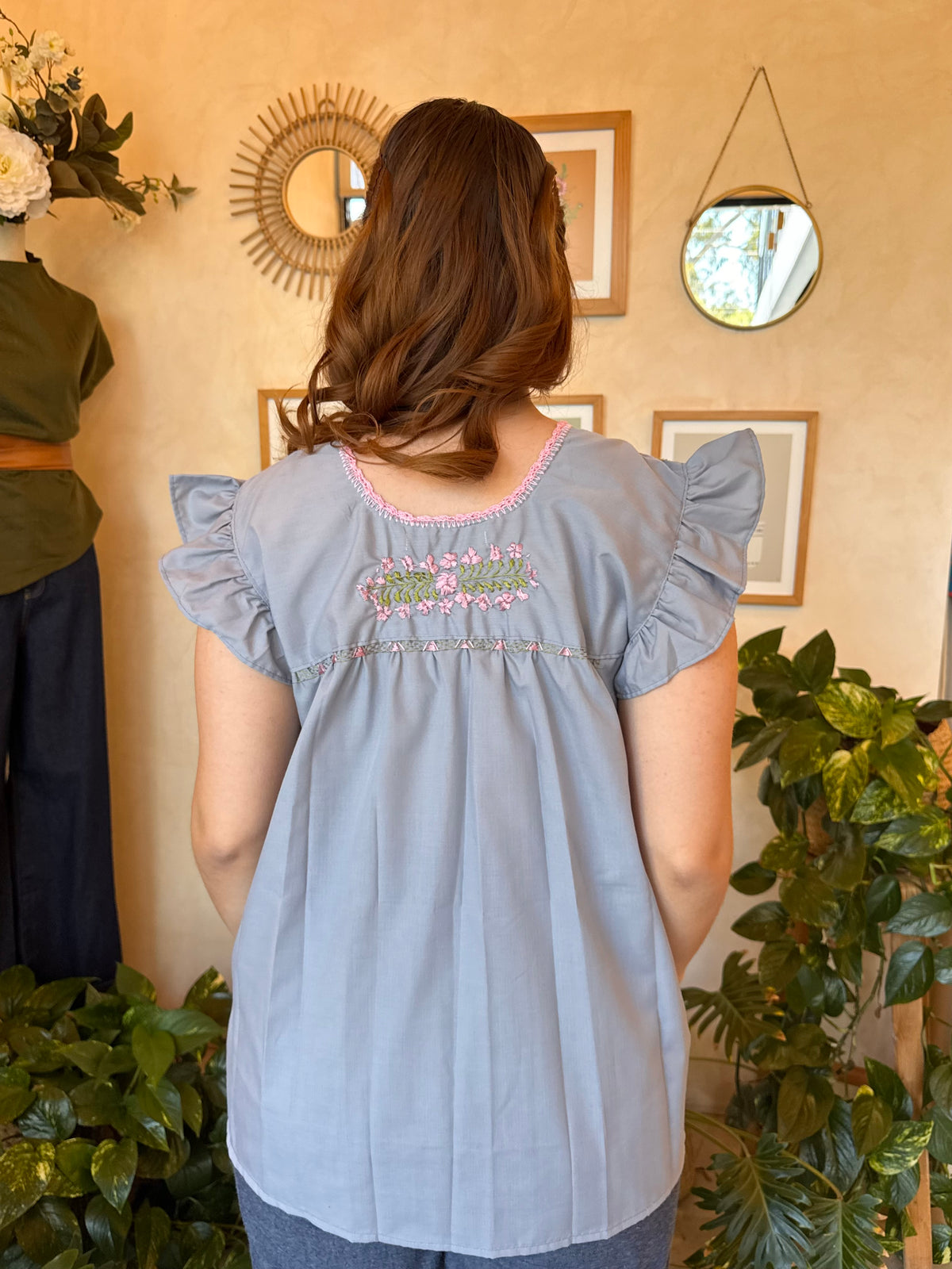 Blusa San Antonino Gris Rosa