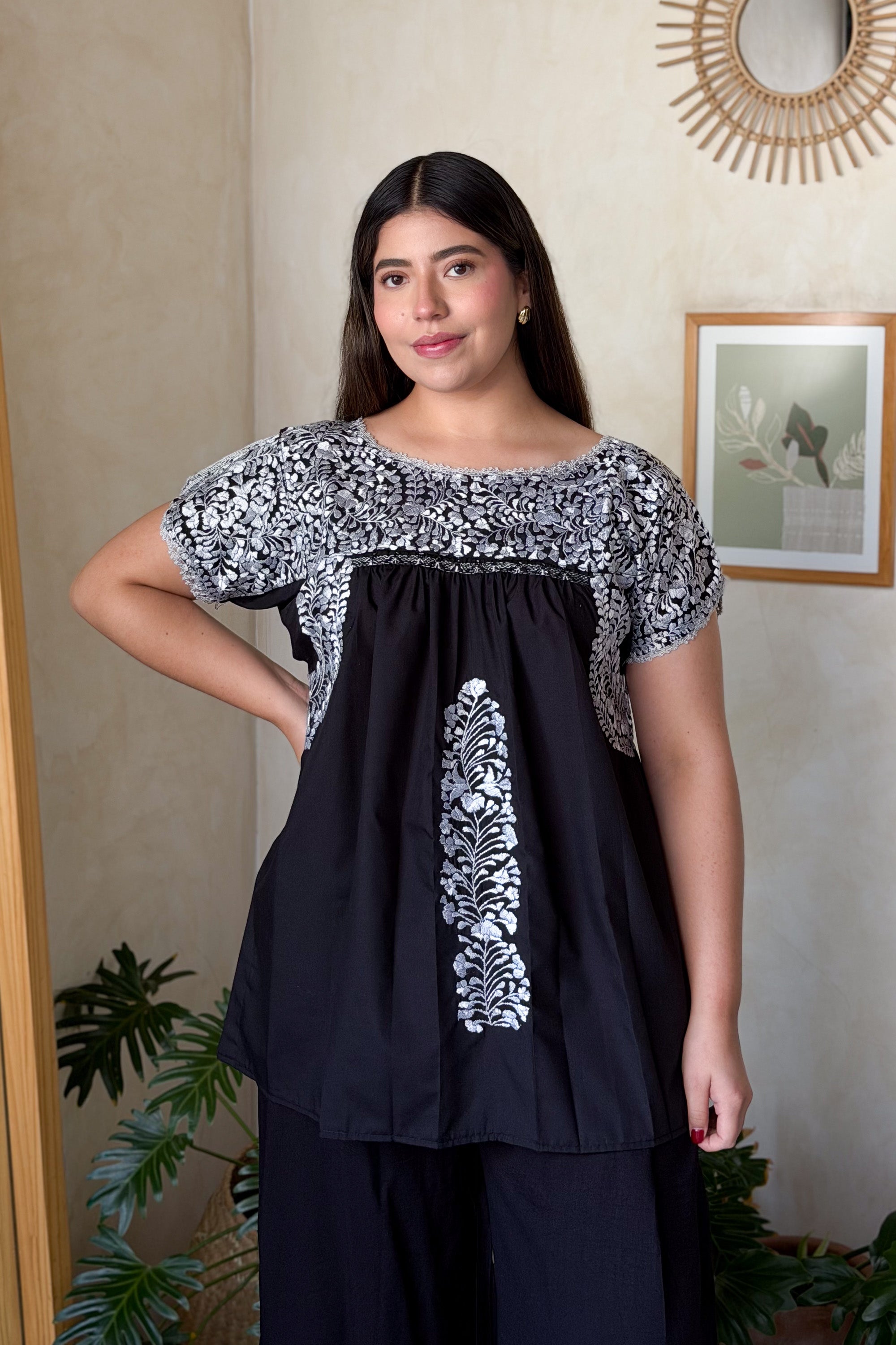 Blusa San Antonino Negro Plata