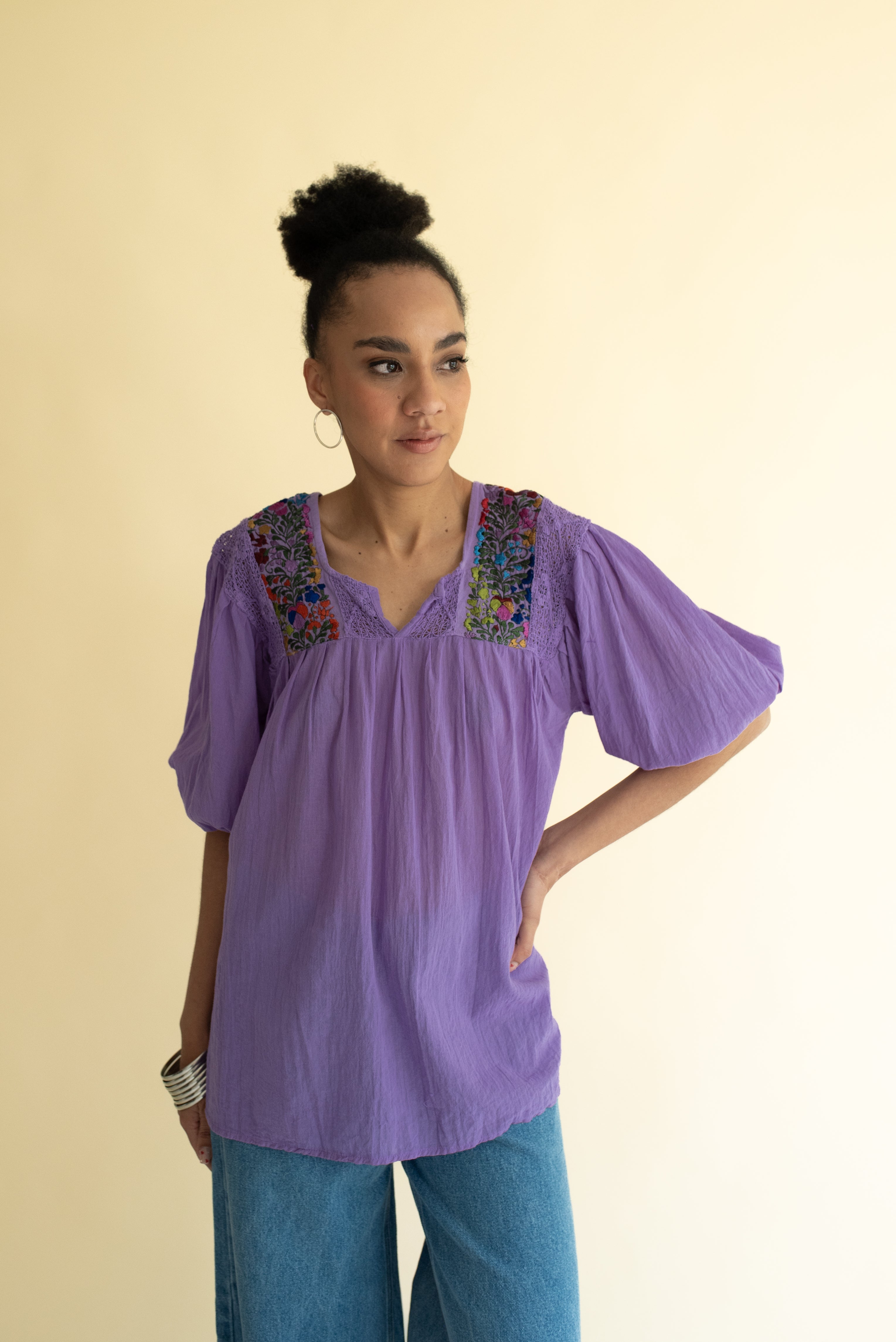 San Antonia blouse with sleeves