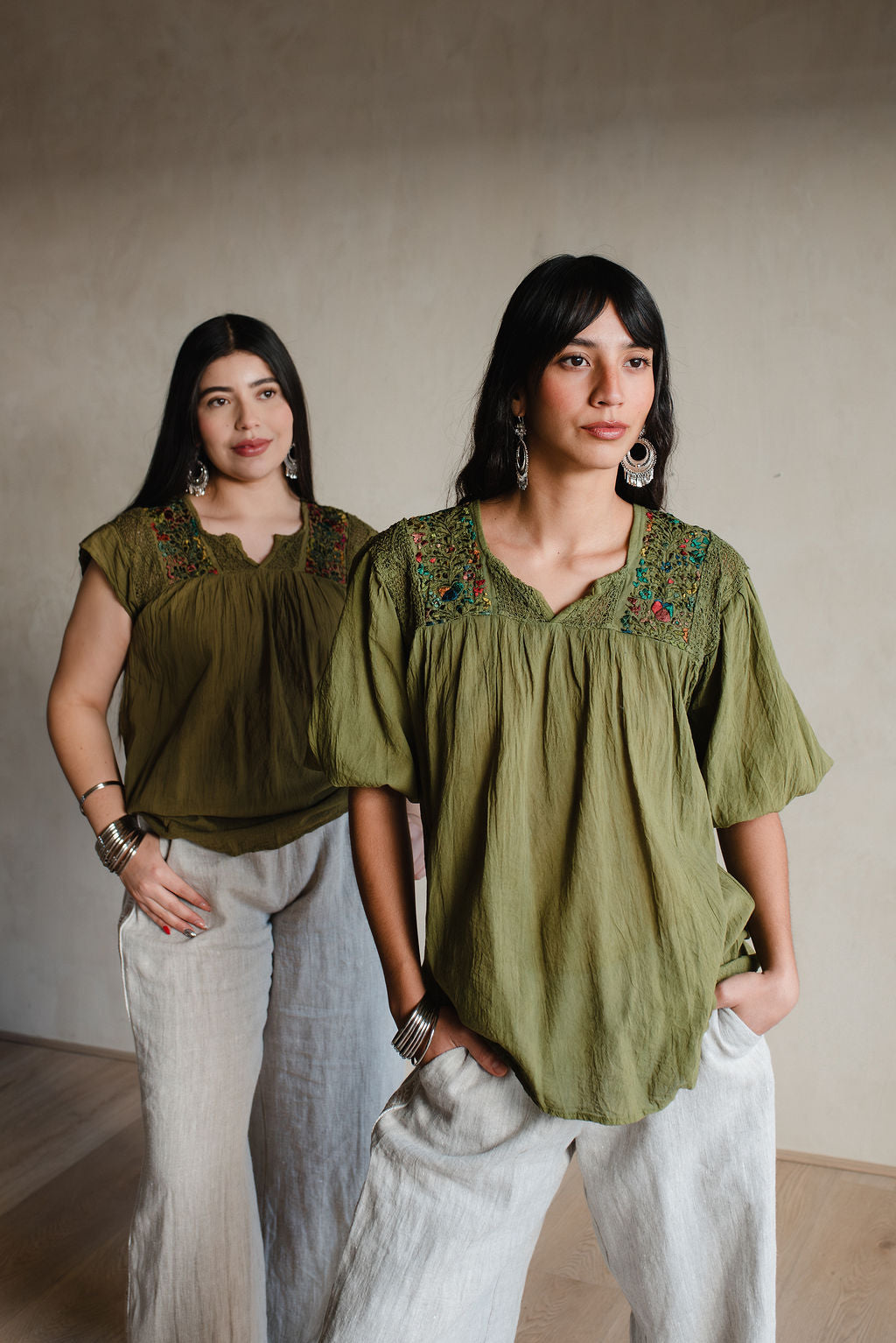 San Antonia blouse with sleeves
