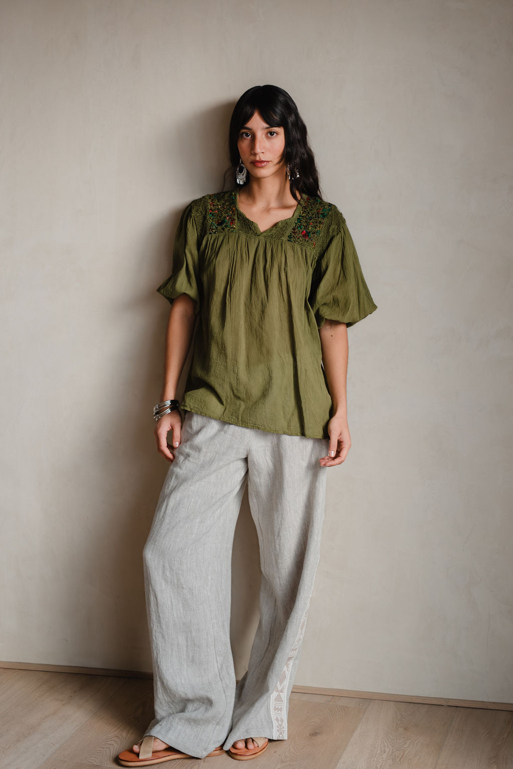San Antonia blouse with sleeves