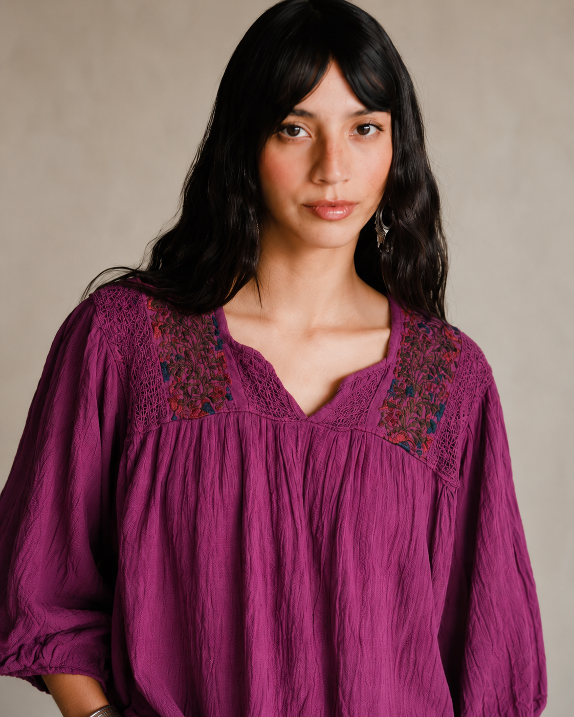 San Antonia blouse with sleeves