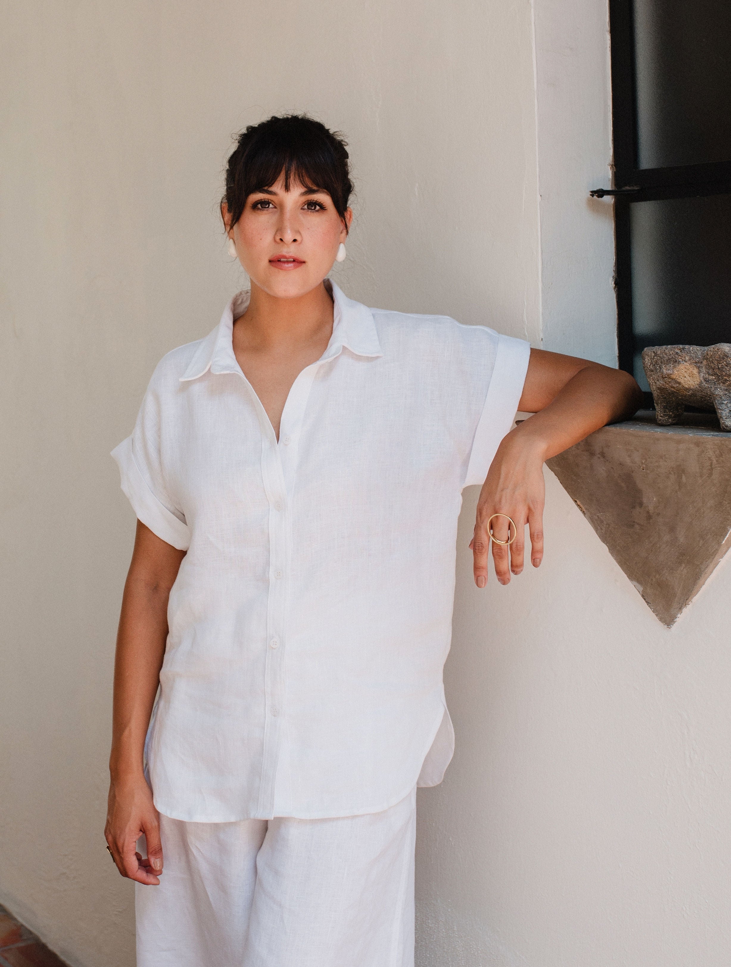 Camisa Manga Corta Blanca