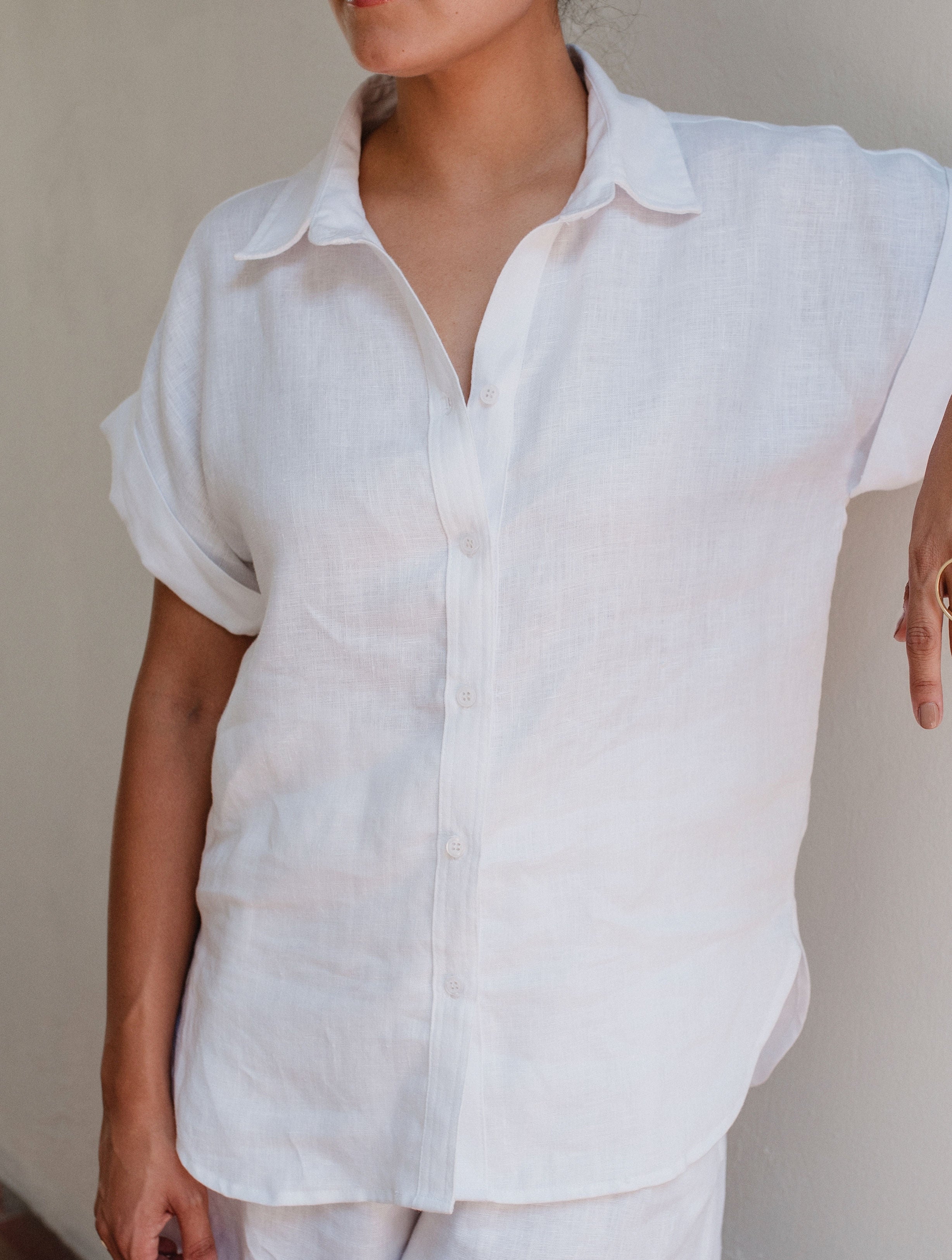 Camisa Manga Corta Blanca