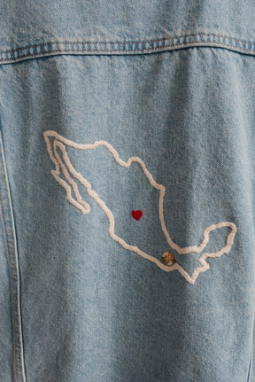 Chamarra Oversize Mezclilla Azul Claro