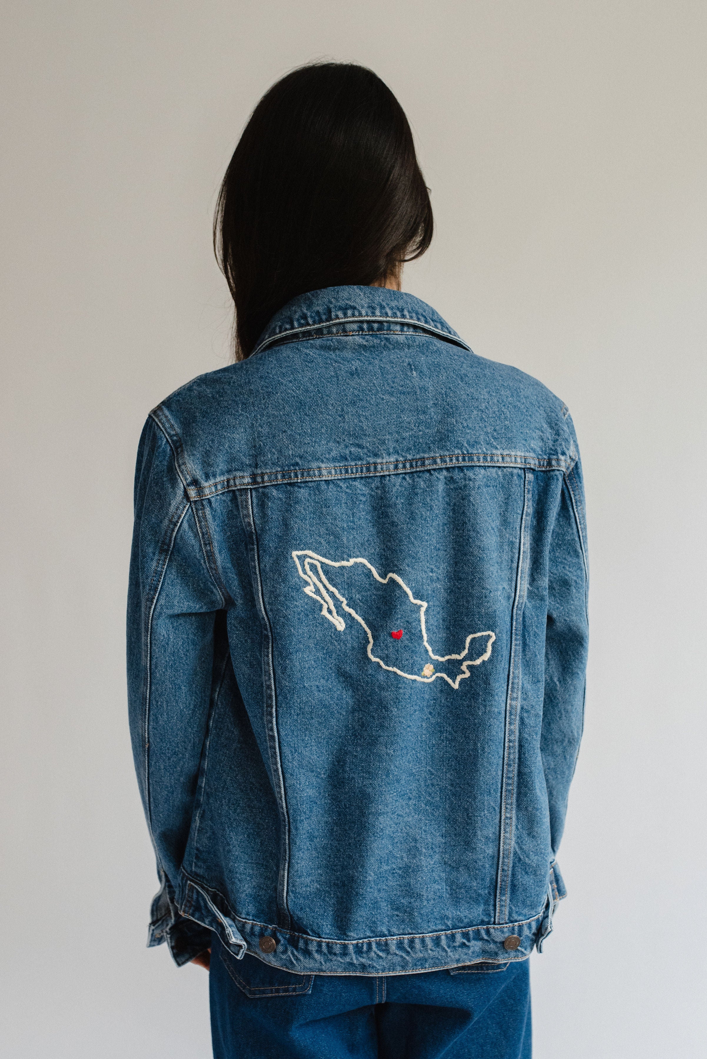 Chamarra Oversize Mezclilla Azul Oscura