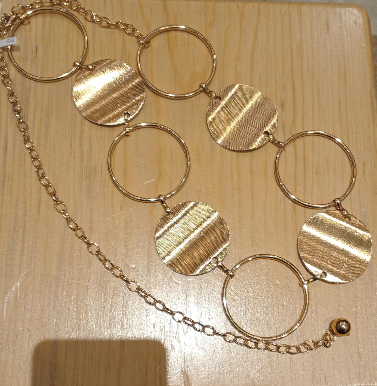 Cinturón Círculos Dorados 55