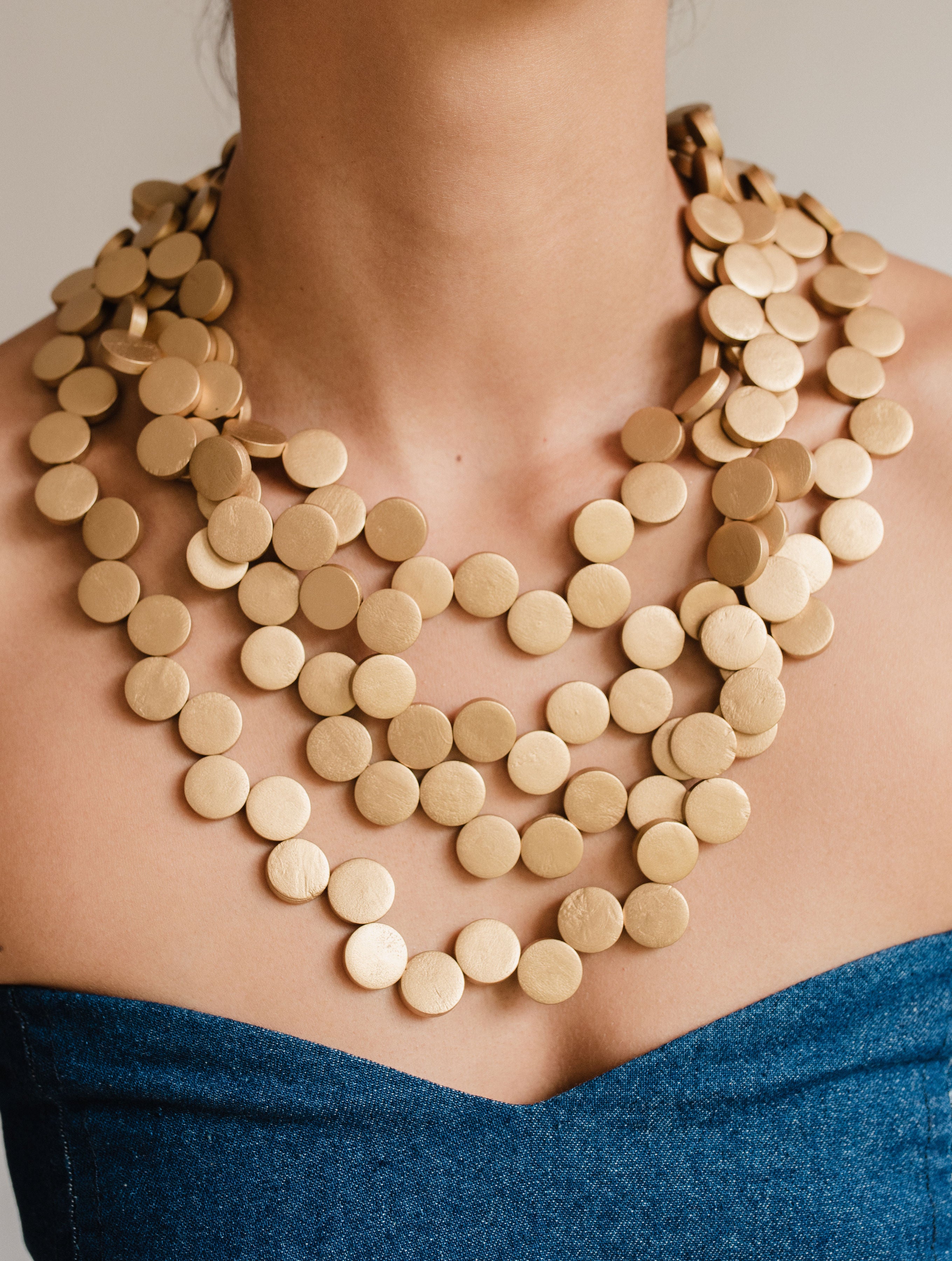 Wooden Beads Necklace D35
