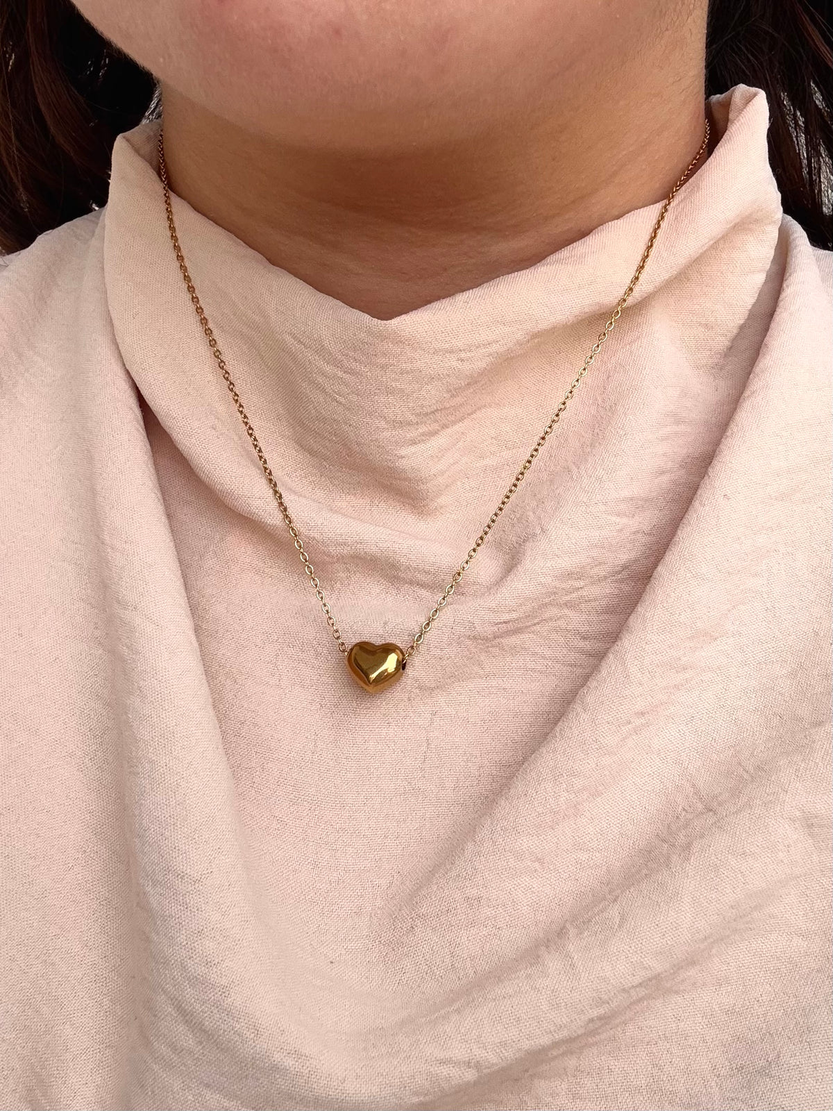 Collar Dorado Mini Corazón N4