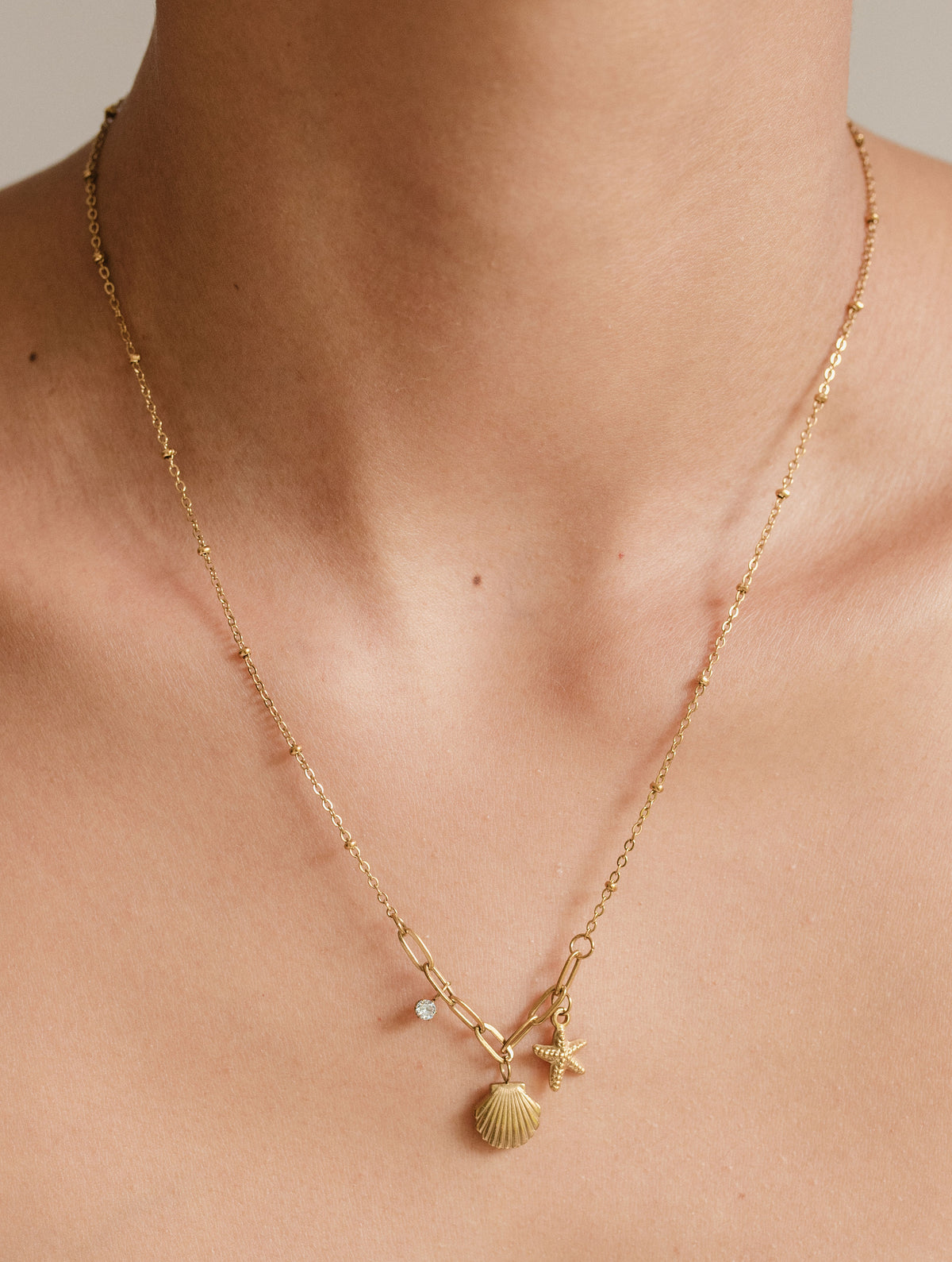 Collar Sencillo Estrella y Concha D41